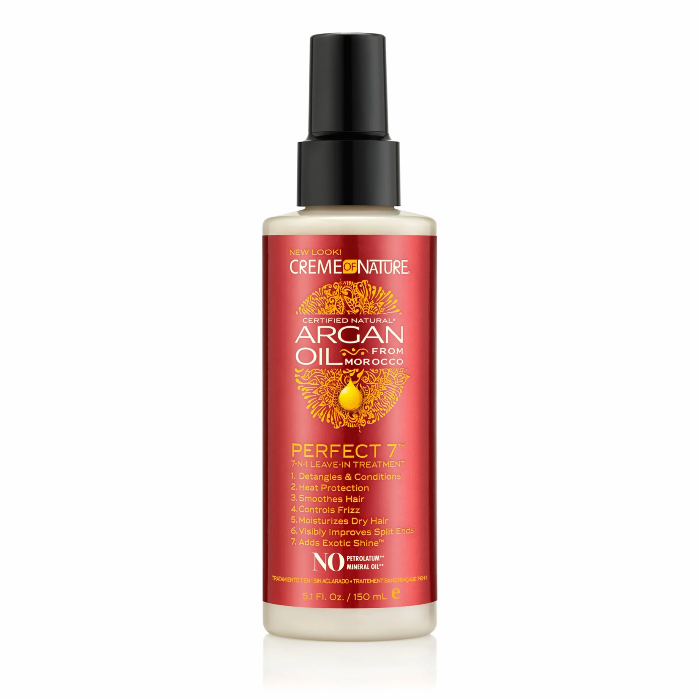 Creme Of Nature Argan Oil Perfect 7 Leczenie 7 w 1, dla zdrowego wyglądu włosów, 7 korzyści w 1 produkcie - 150 ml