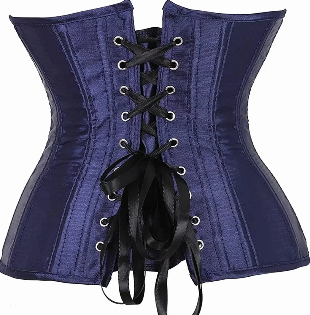 Gorset pod biustem sznurowany brokatowy trening talii plus size