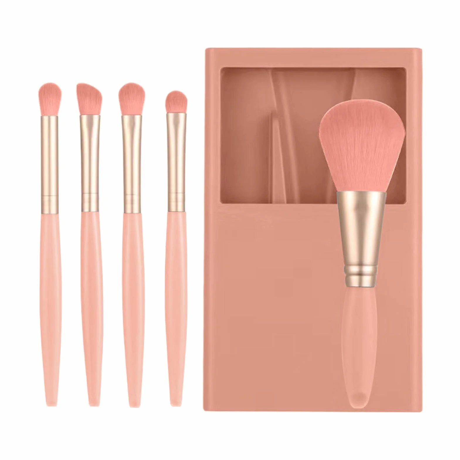 Easy to Clean Makeup Brush - Make Up Brushes Set, Makeup Brushes with Case and Mirror, Eyeshadow Blending with Protective Carry Case, Cosmetic Brush Kit, Eye Applicator for Face Contouring Blending