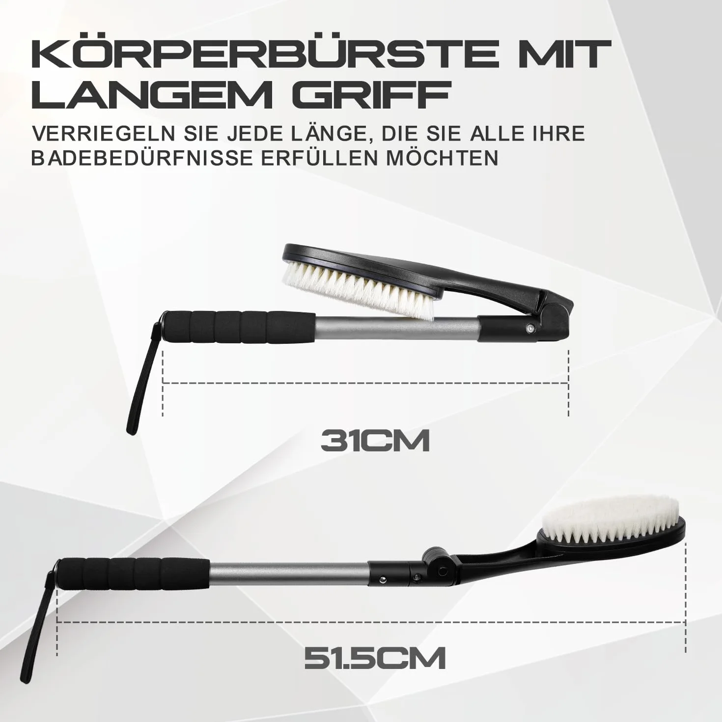 EASACE Zestaw 3 szczoteczek do pleców z aplikatorem, aplikatorem do mycia ciała, szczotka do kąpieli z długą rączką, szczotka do ciała, szczotka do prysznica, szczotka do czyszczenia na sucho, pomoc w