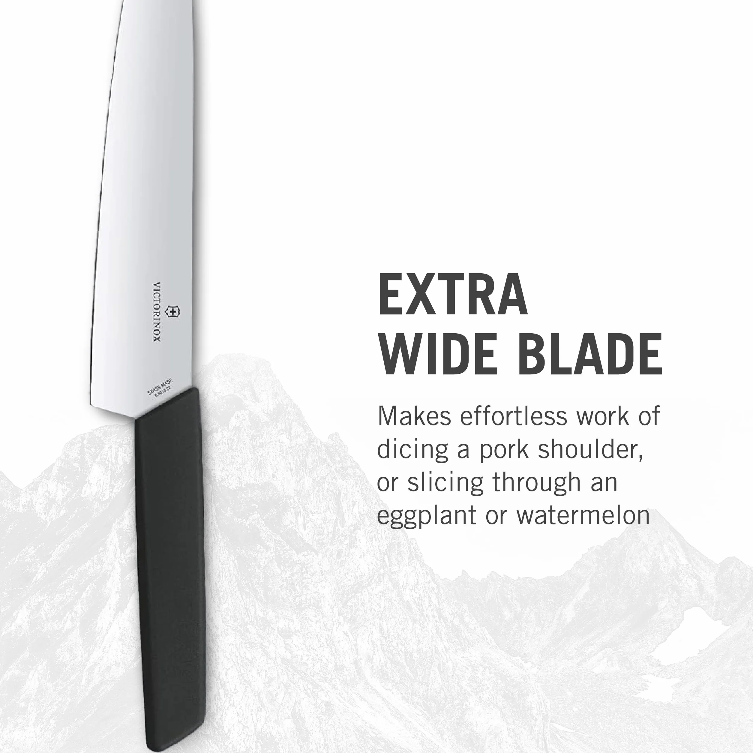 Victorinox Swiss Modern Tranchiermesser mit geradem Schliff, schwarz