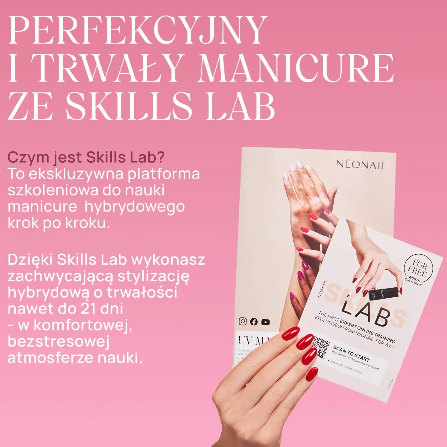 NÉONAIL Zestaw do manicure hybrydowego Essentials Starter Set z lampą LED 10W/36