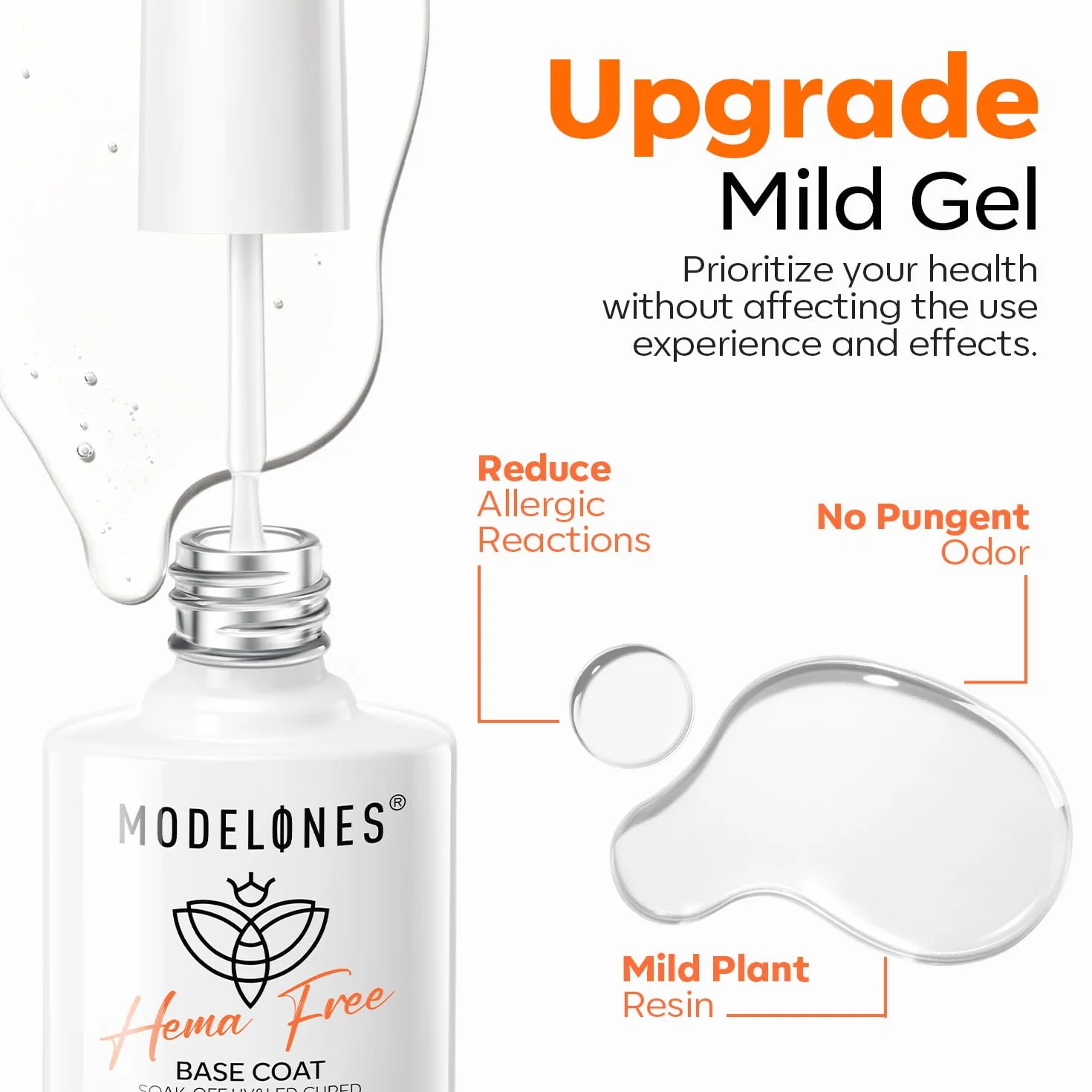 Modelones Base Coat UV podkład LED lakier żelowy 10 ml