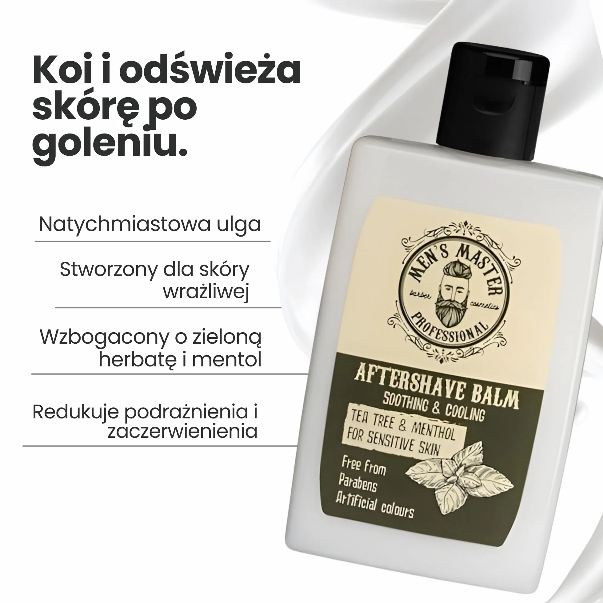 Master Balsam po goleniu z zieloną herbatą i mentolem 120 ML dla mężczyzn