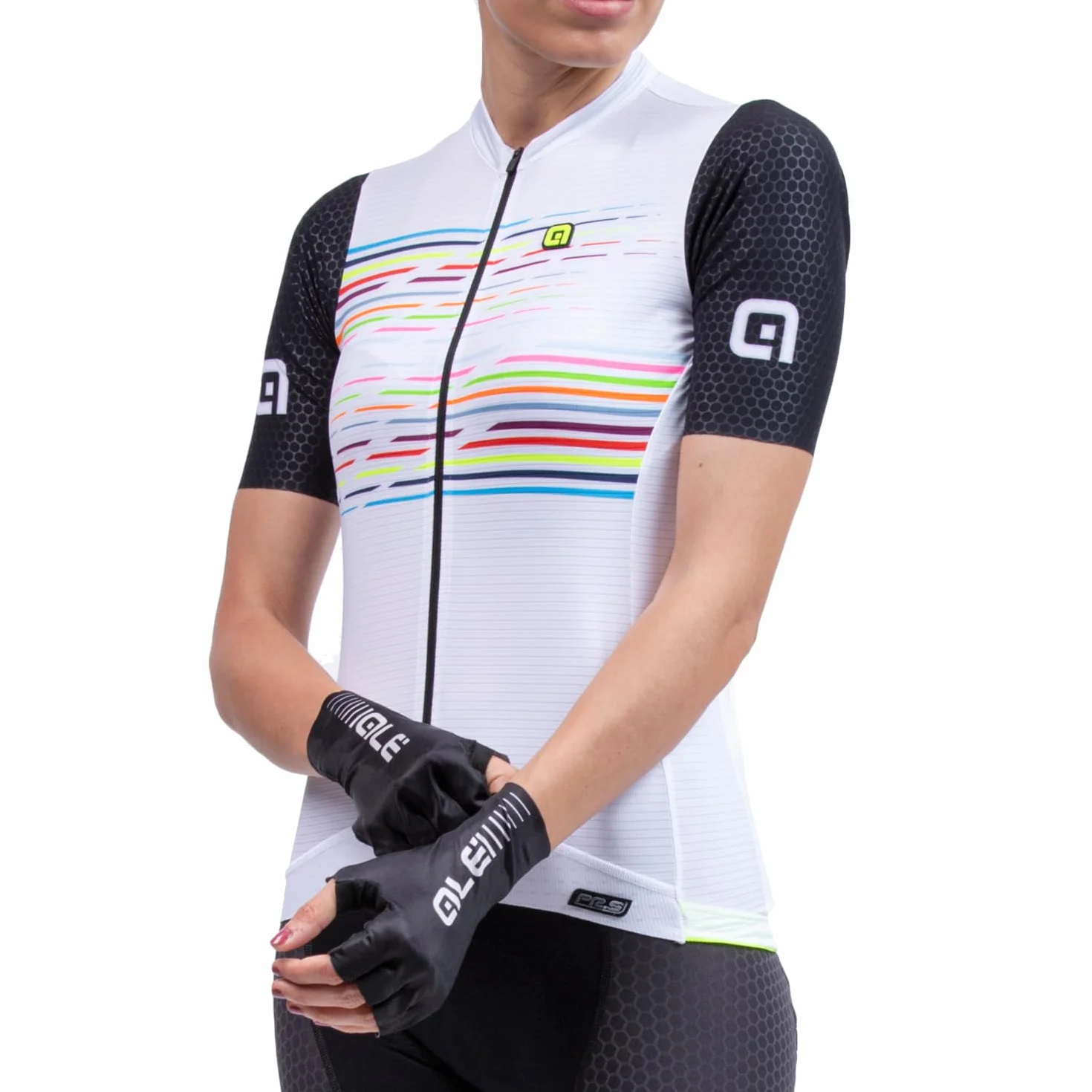Alé Cycling damska koszulka z krótkim rękawem z logo PRS, biała, L