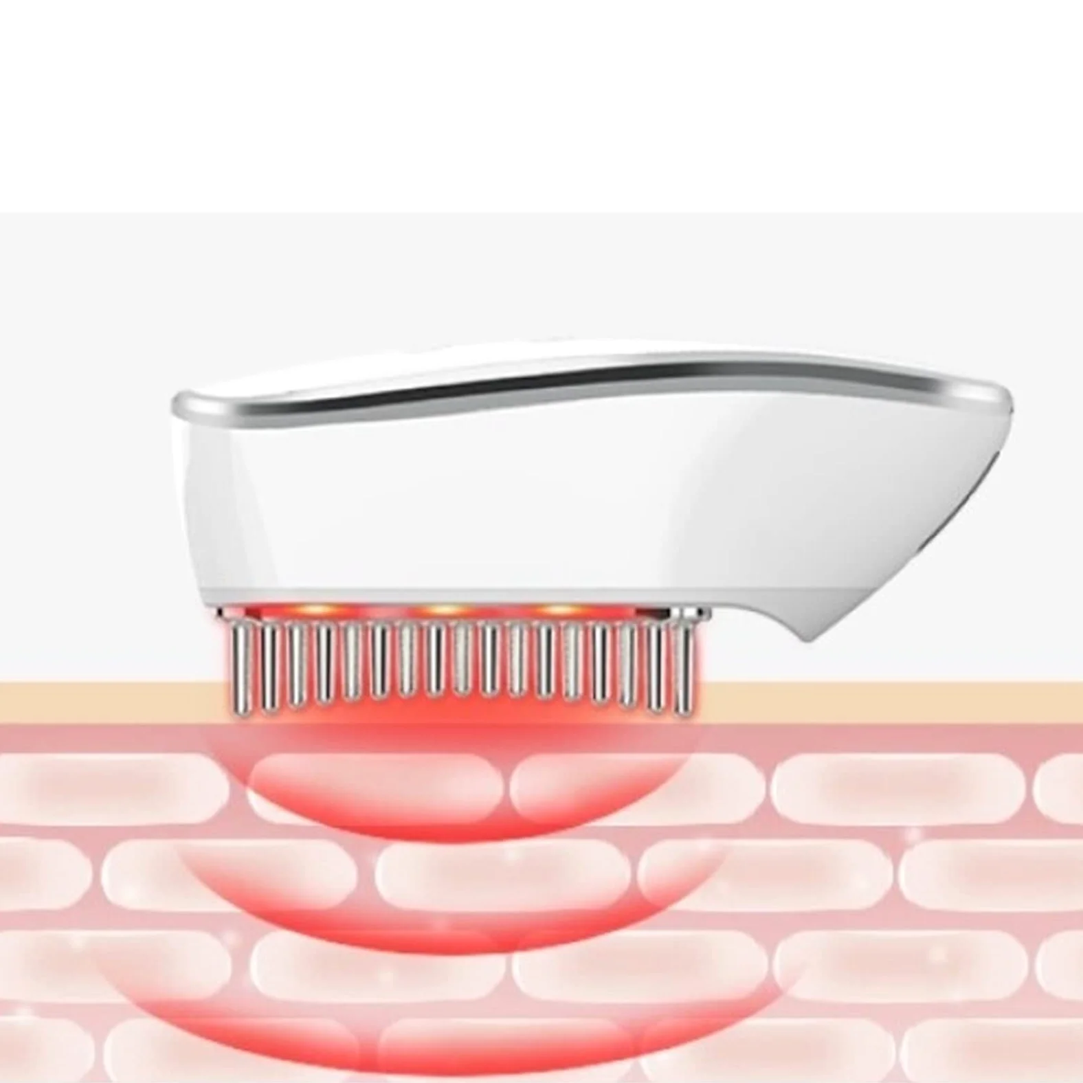 DieffematicSZ Grzebień Massage Instrument Micro Current Hair Care Comb Hair Care Comb Red Light Scalp Massage Electric Comb