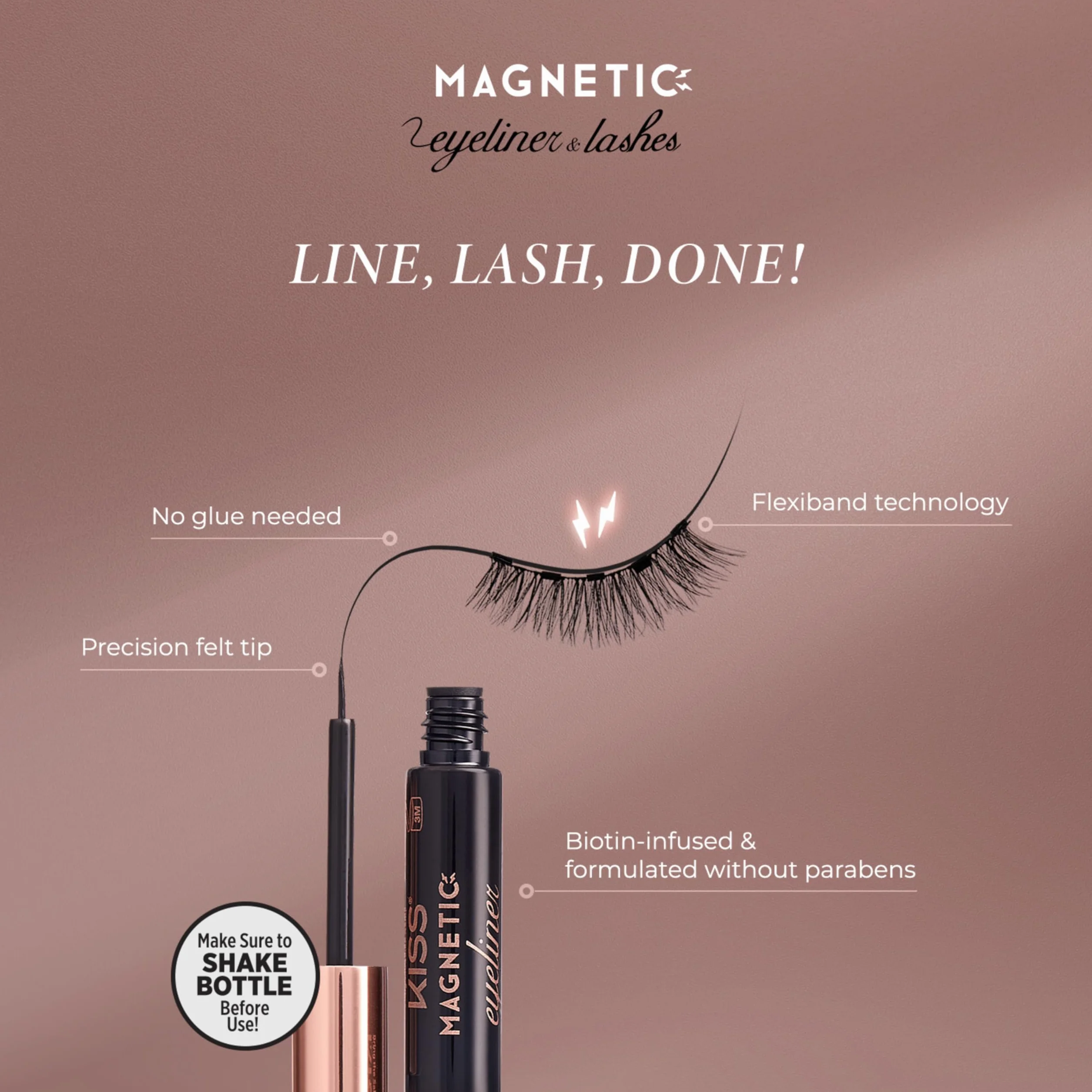 KISS rzęsy magnetyczne zestaw Charm eyeliner