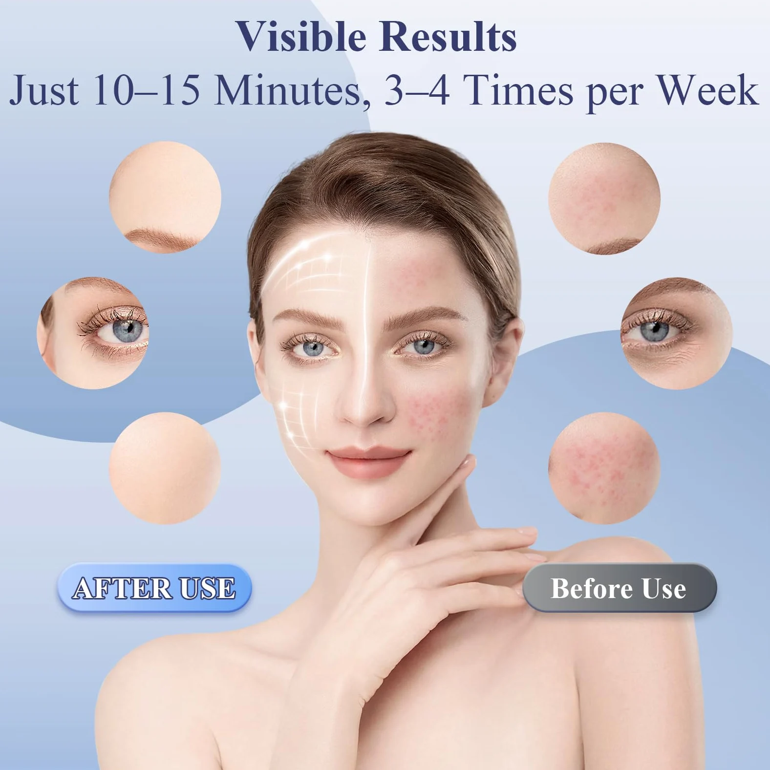 lanvezas led beauty maska do terapii światłem czerwonym na twarz i szyję, 7-kolorowa maska do terapii światłem LED, ładowalna maska, 5 poziomów intensywności, przeciwzmarszczkowa skóra ujędrniająca i