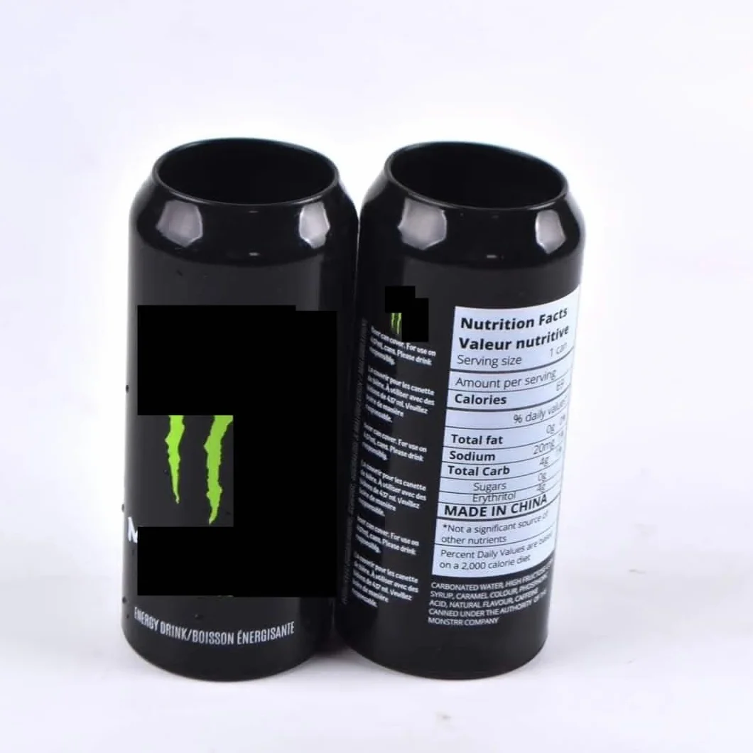 Monster Energy Pokrowiec na Puszkę, Neoprenowy Uchwyt na Napój 500ml, Czarny z Zielonym Logo GUMOWE ETUI NA PIWO UKRYJ PIWO PRZYKRYWKA CHŁODZĄCA POKROWIEC MONSTER 500ML