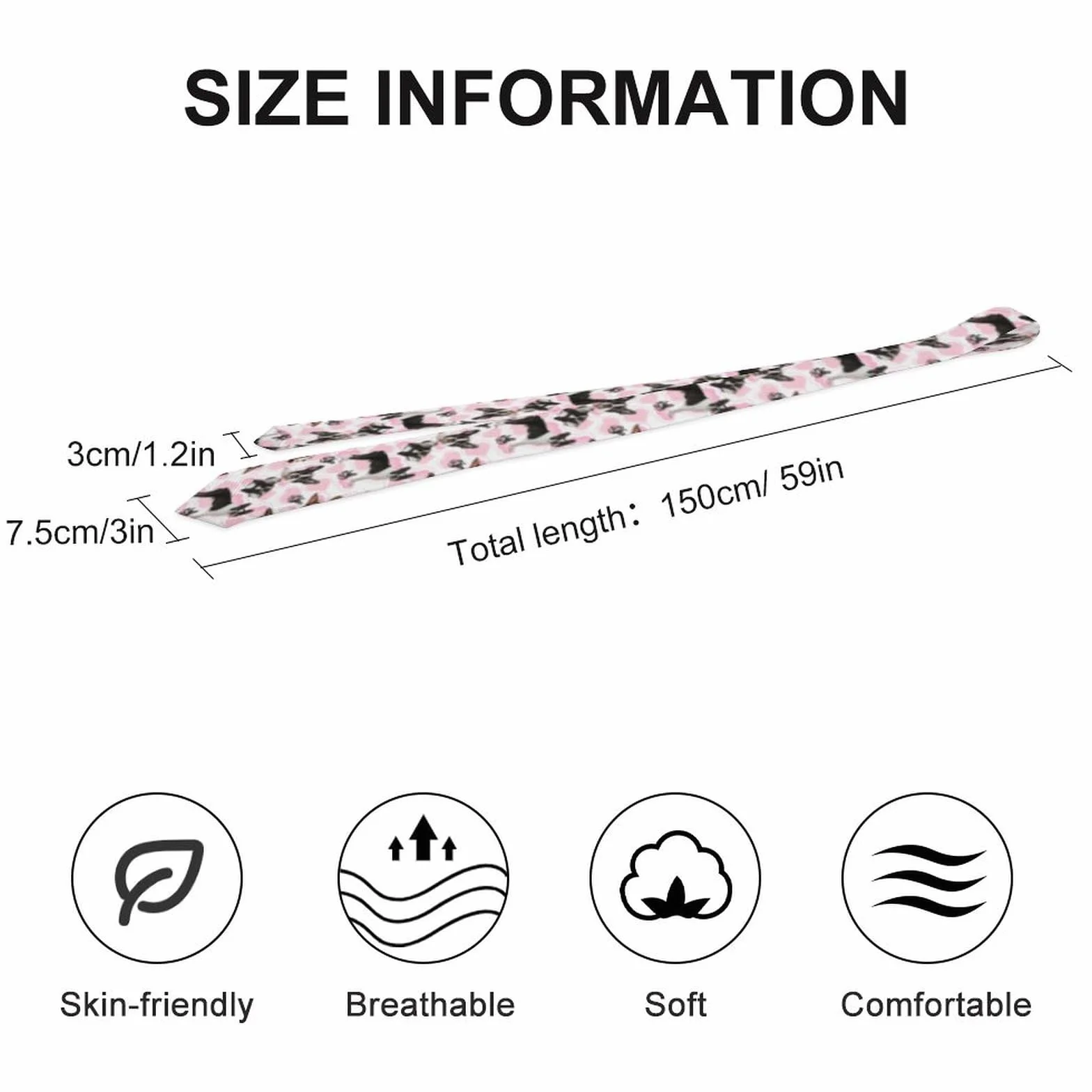 Krawaty męskie 7,5 cm, niebieski kwiat hibiskusa, krawat na imprezę i ślub