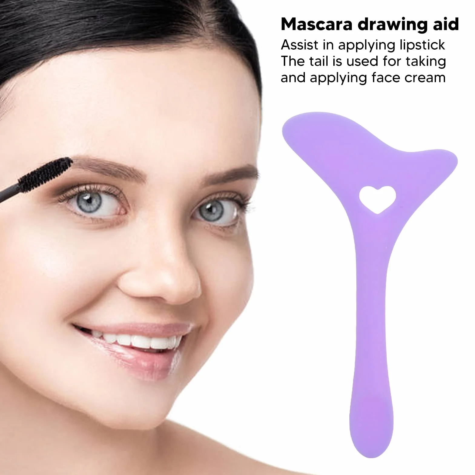Silikonowy Szablon do Eyelinera, Profesjonalne Narzędzie do Rysowania Tuszu do Rzęs, Wielokrotnego Użytku Aplikator do Makijażu Oczu Leniwy Narzędzie do Szybkiego Makijażu dla(Fioletowy)