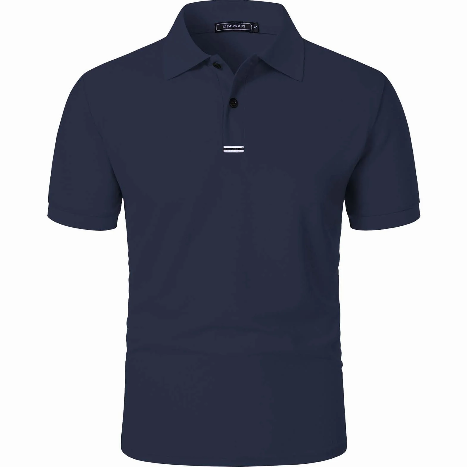 Koszulki polo męskie z krótkim rękawem gładka klapa dekolt golf top plus size topy na co dzień lato 2 guziki koszula wszechstronna regularny krój koszulki