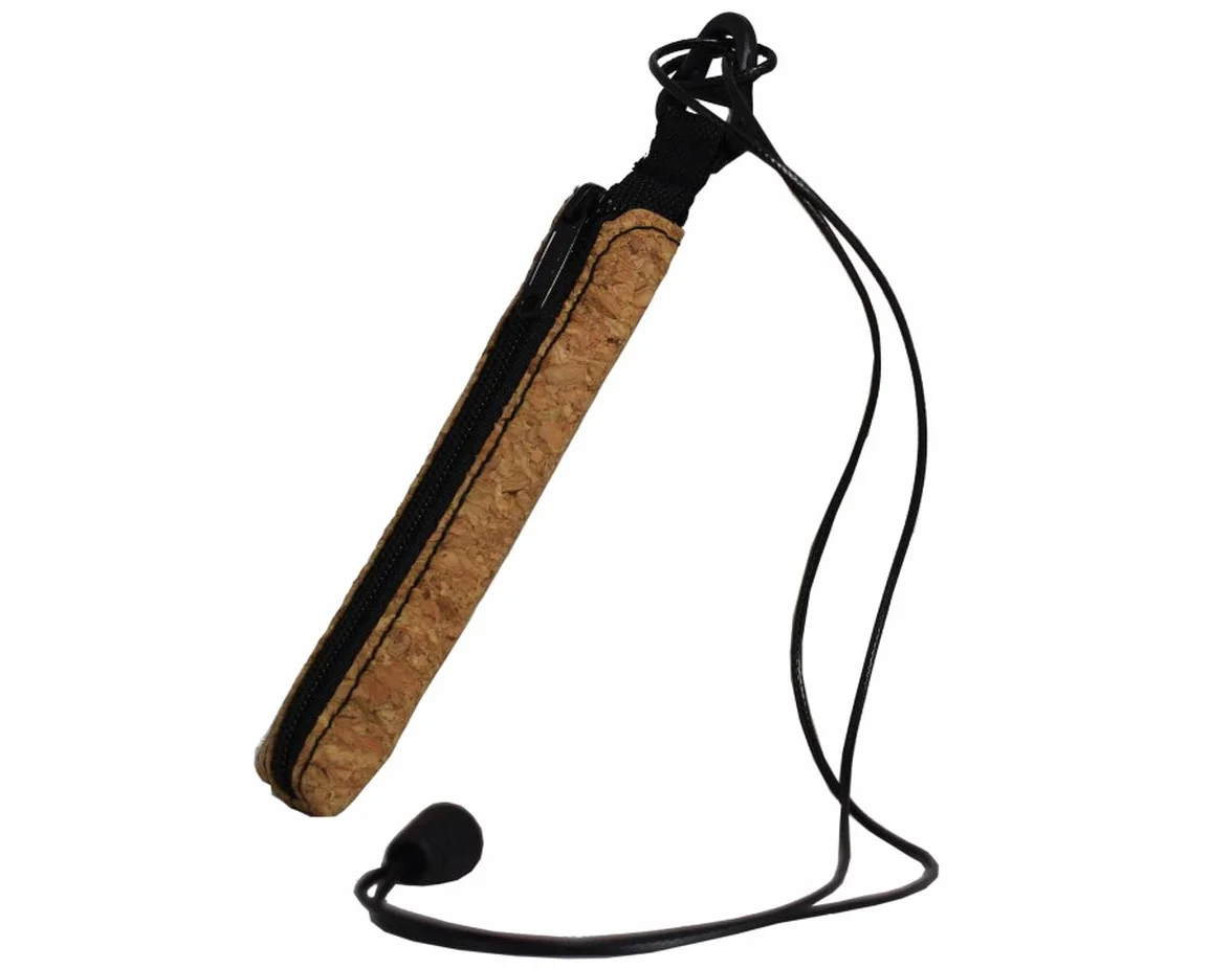 Plan B, Etui Ochronne do Małych i Płaskich Vape, Kompatybilne z Myblu i Podobnymi, Smycz 100 cm, Jasnobrązowy, Unisex, Korek (Naturist)
