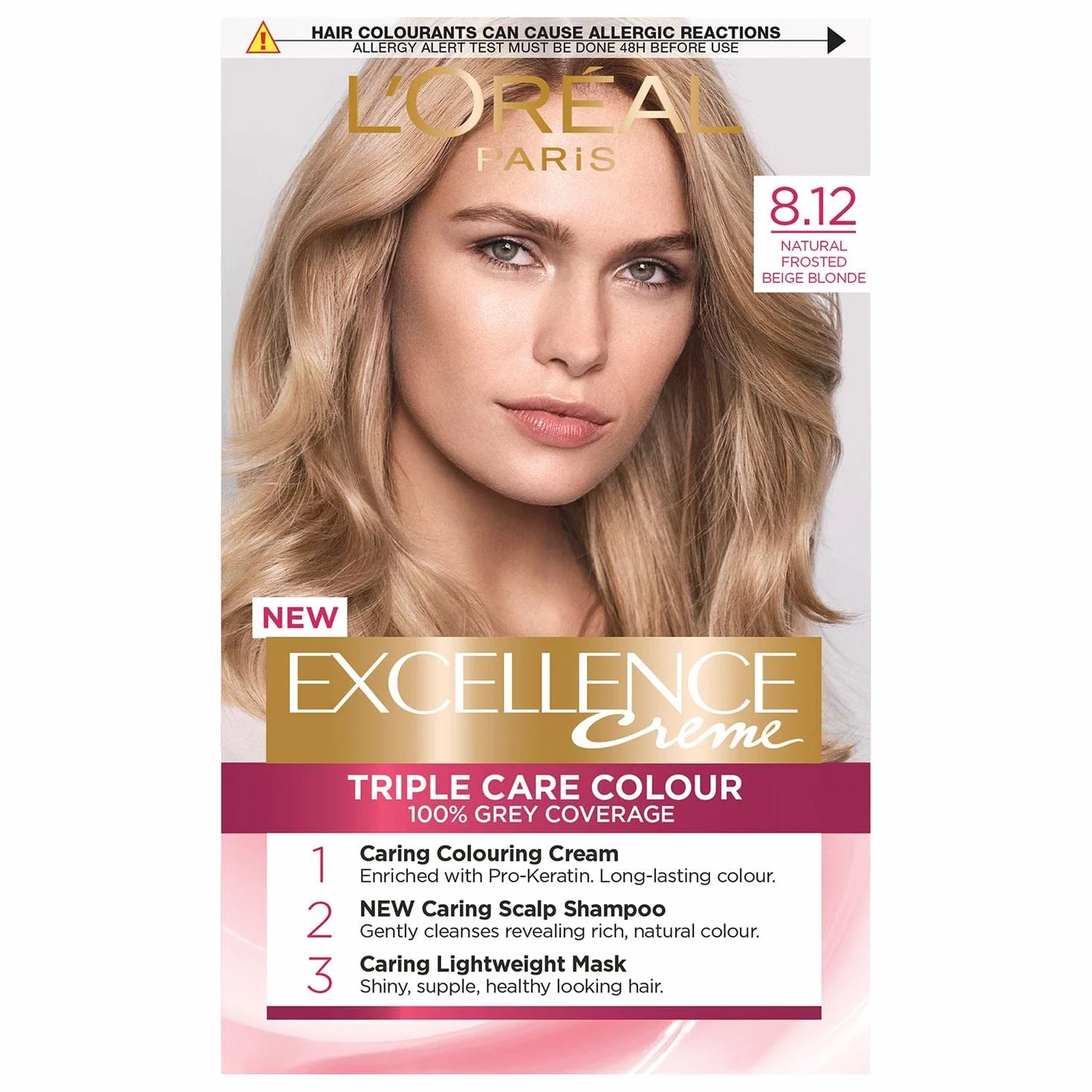 L'Oréal Paris Excellence Nat Matowy Beżowy Blond 8,12, 260 g