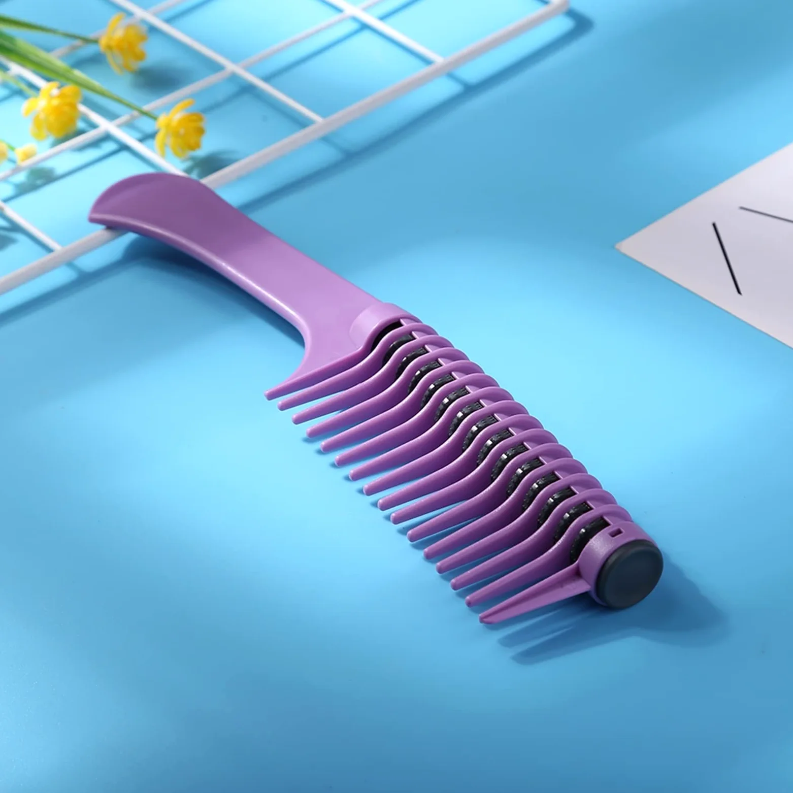 DieffematicSZ Grzebień Styling Hair Curling Comb, Curly Hair, Supple, Non Knotting Plastic