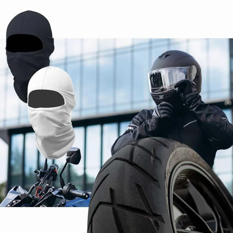 OcioDual Kominiarka, biała do jazdy na motocyklu, snowboardzie, sportów na świeżym powietrzu, maska narciarska, maska na twarz, maska sztormowa, cienka i oddychająca maska rowerowa