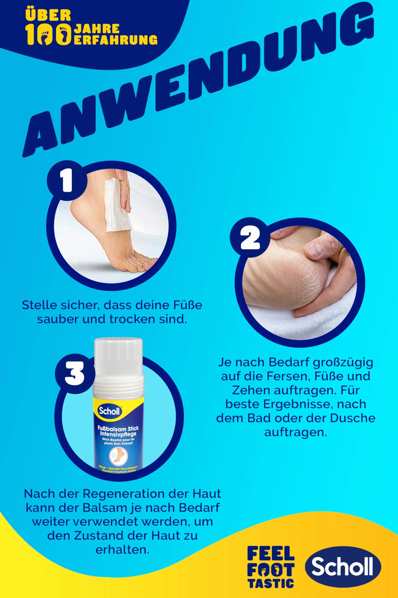 Scholl Intensywnie pielęgnujący balsam do stóp, do naprawy bardzo suchych i popękanych pięt, intensywne nawilżanie dla zdrowych stóp z 25% mocznikiem, solą Epsom i olejkami eterycznymi