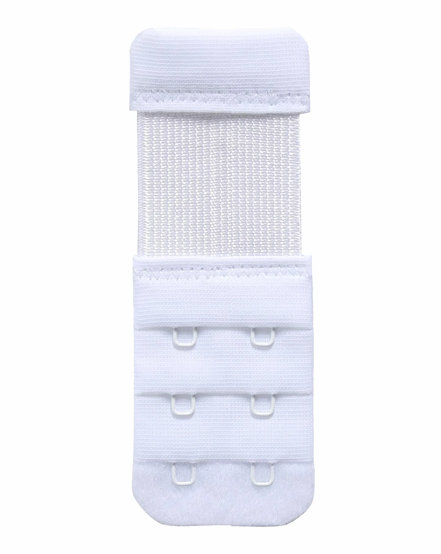 Przedłużenie biustonosza z 2 haczykami, elastyczny przedłużacz biustonosza, 2 haczyki, 3 sztuki, Biały, 1/2 cala (1,27 cm) odstęp haków, Rozmiar Uniwersalny