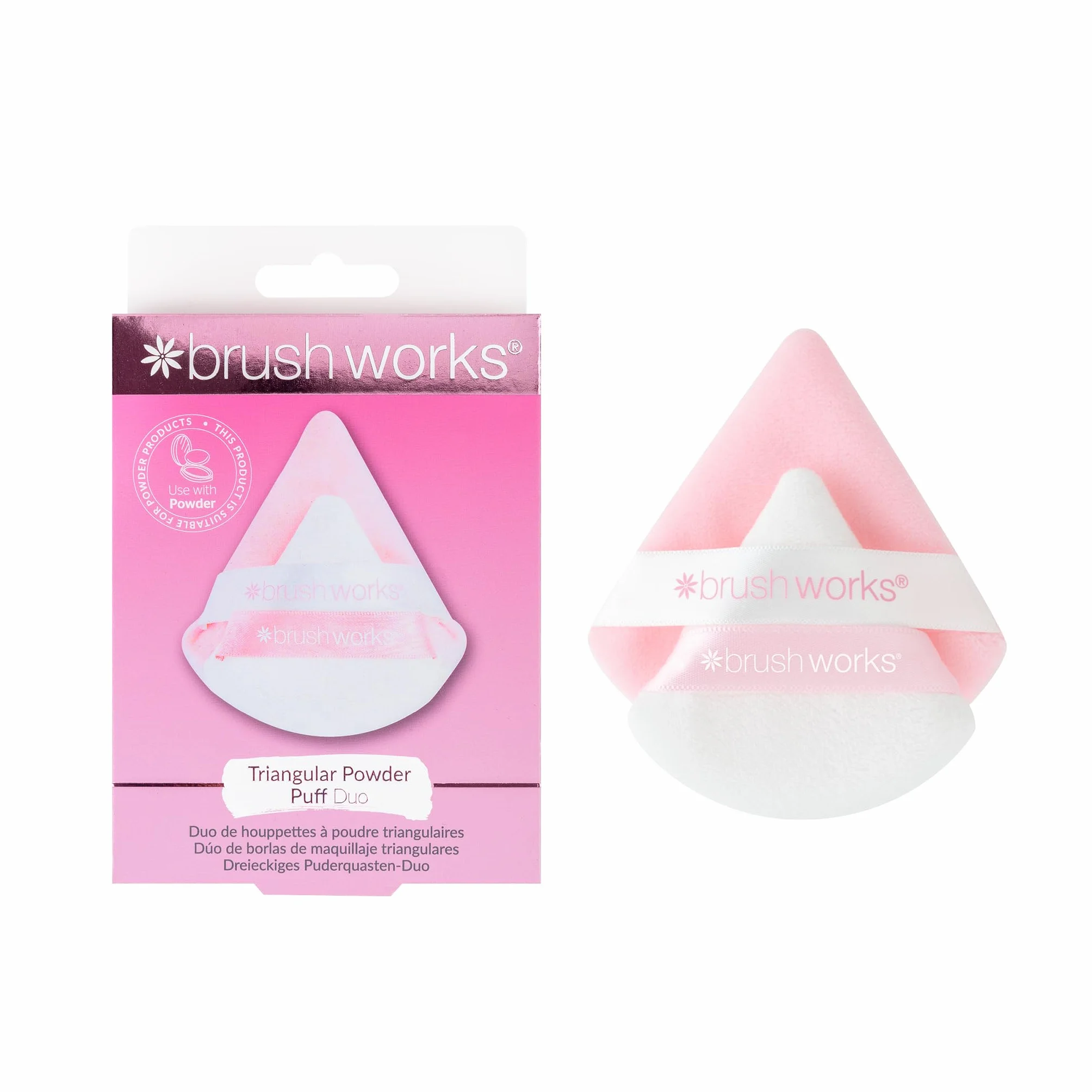 Brushworks Trójkątny puder do pudru Duo