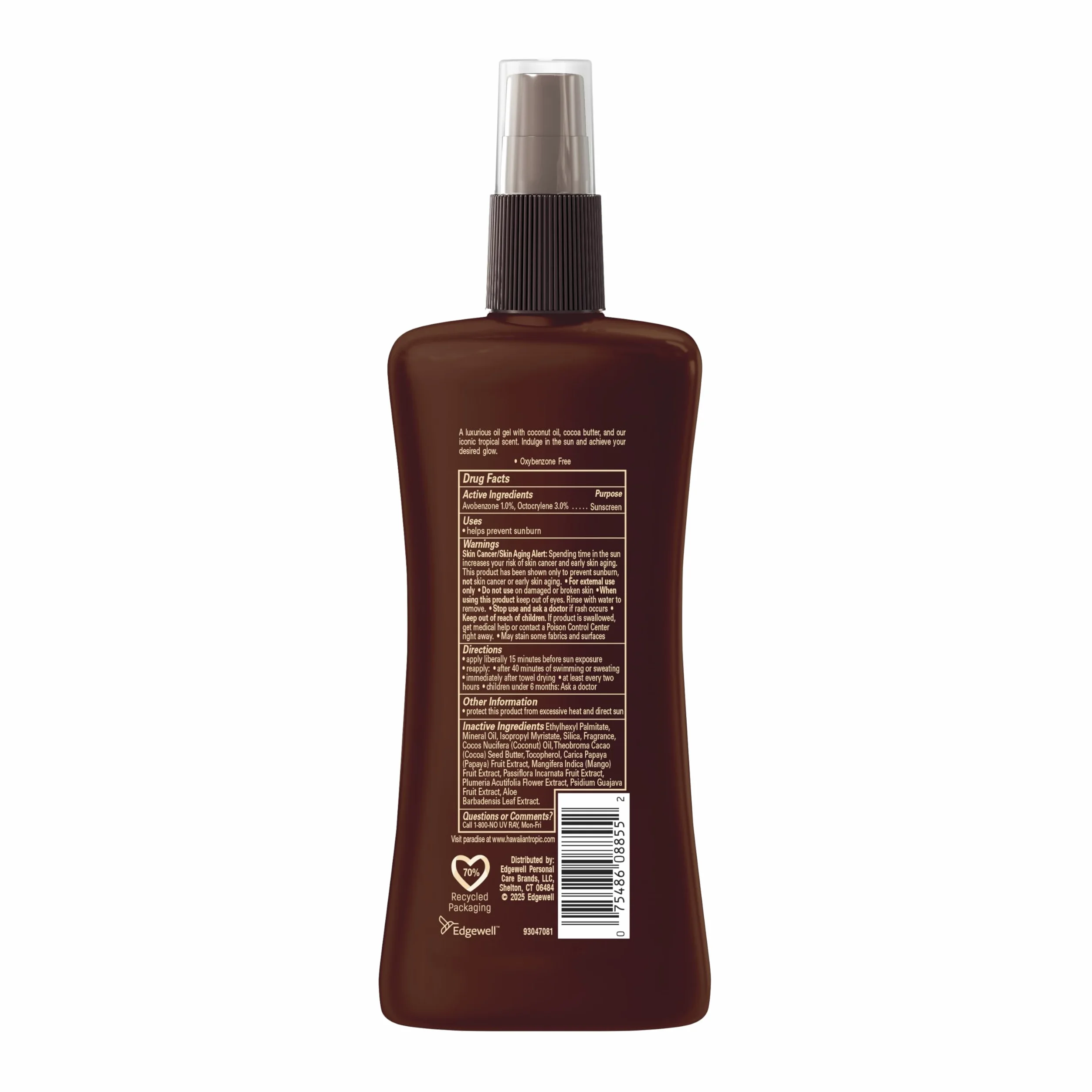 Hawaiian Tropic Dark Tanning Oil SPF #6 Pomp by Hawaiian Tropic