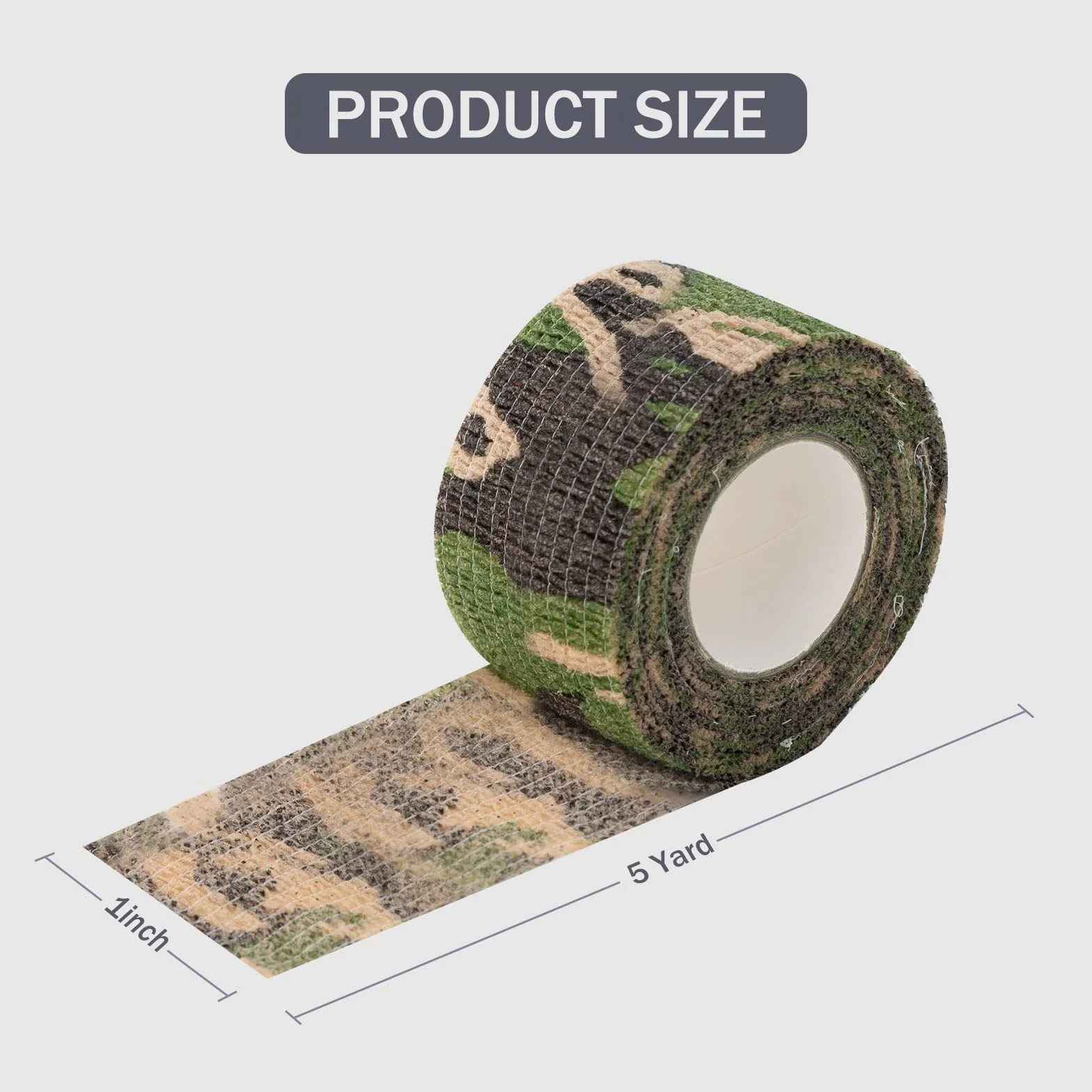 EZ taśma klejąca do uchwytu tatuażu, 24 sztuki (2,5 cm x 4,5 m), samoprzylepna taśma na nadgarstek i obrzęk kostki, jednorazowa rolka tatuażu, taśma tubowa, do maszyny do tatuażu, kamuflaż