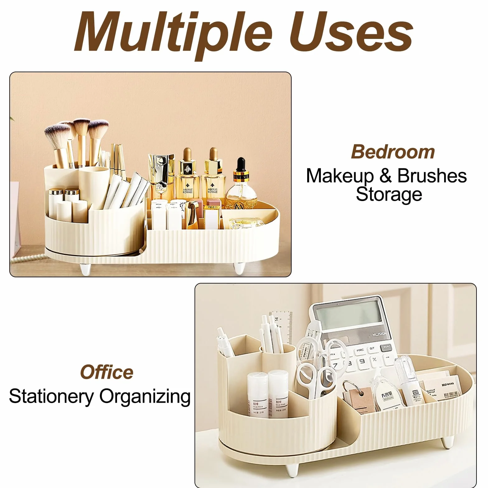 Chiluxendo Organizer na kosmetyki, obracany o 360°, obrotowy Makijaż Organizer, Makeup Organizer
