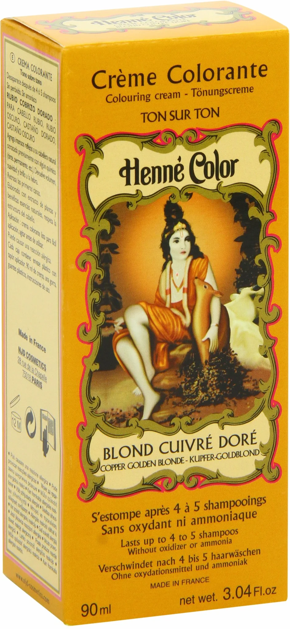 Henné Color Henna-Tönungscreme Kupfer Goldblond 90 ml