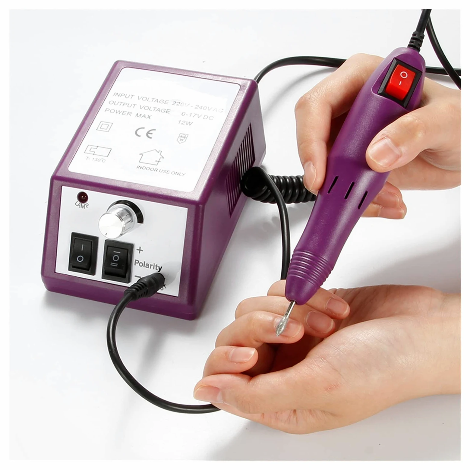 Wiertarka do paznokci Urządzenia elektryczne Wiertła do manicure Remover 3 0SZT. frezarskie Zestaw Maszyna pedicure Placzki szlifierskie(ZH1430-9)