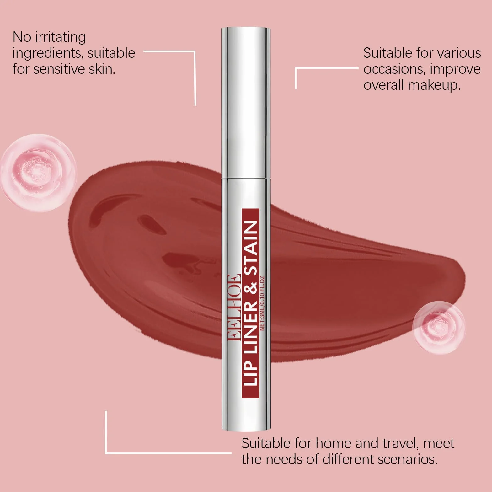 Peel Off Lip Stain zestaw 3 kolory wodoodporny matowy wysoce pigmentowany