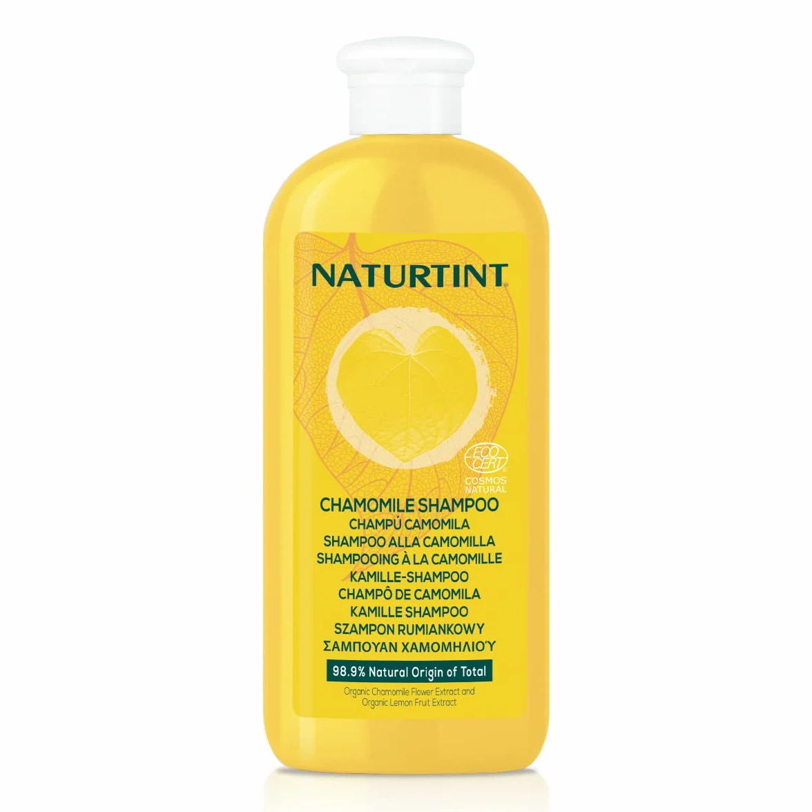 Naturtint | Wegański szampon rumiankowy | intensywne złote refleksy. Ecocert. 98,9% naturalne składniki | rumianek i cytryna | 330 ml
