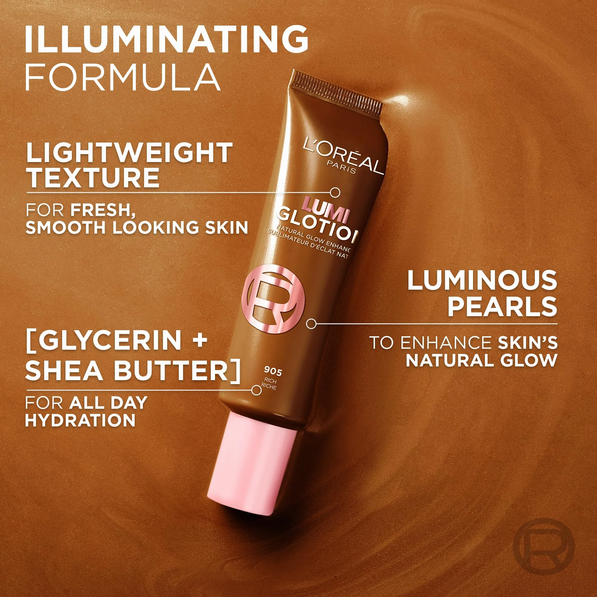 L’OREAL PARIS LUMI GLOTION Rozświetlacz w płynie do twarzy i ciała 903 Medium Glow 40ml