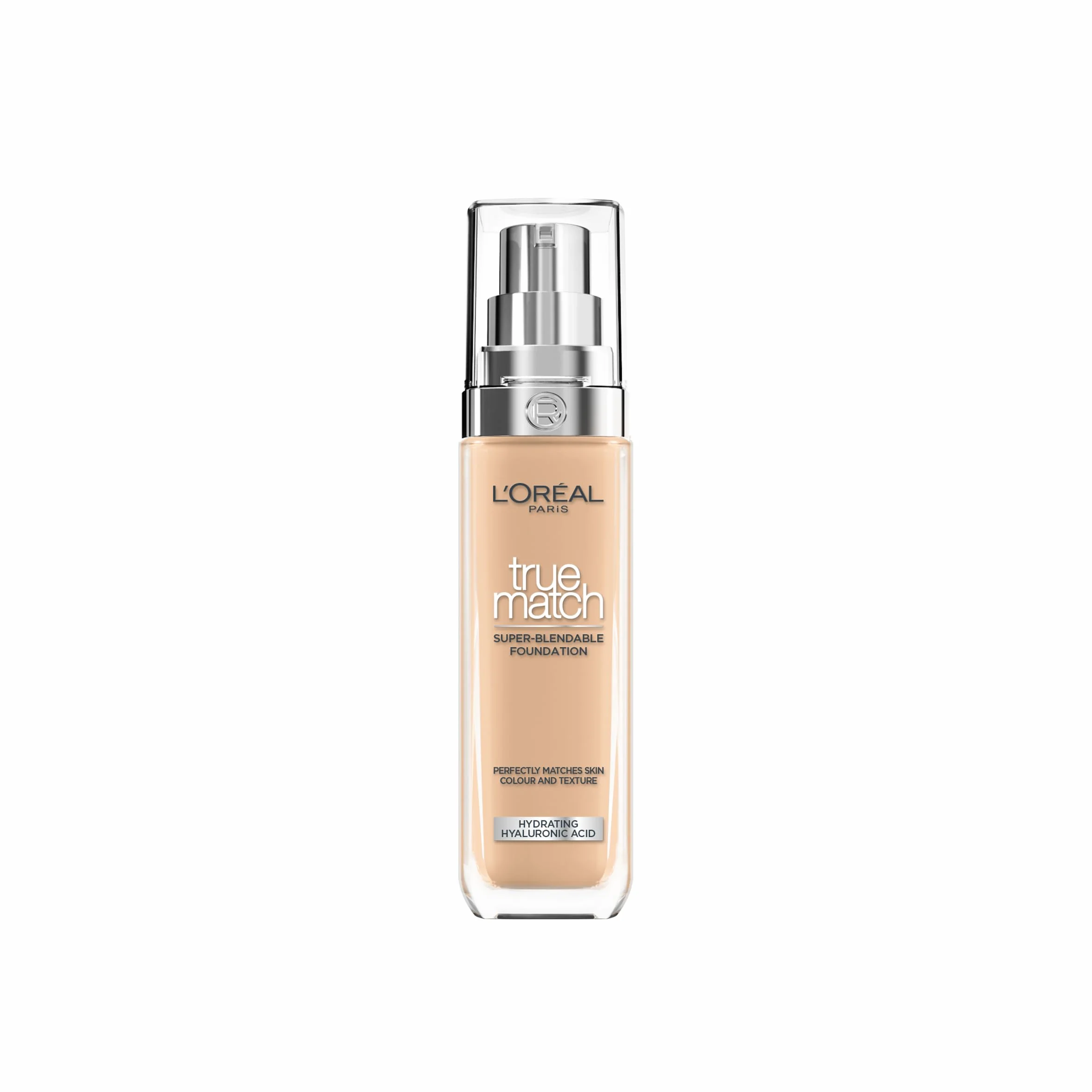 L'Oréal Paris True Match trwały podkład do twarzy w płynie, pielęgnujący z kwasem hialuronowym, SPF 17, 5.N Sand, 30 ml