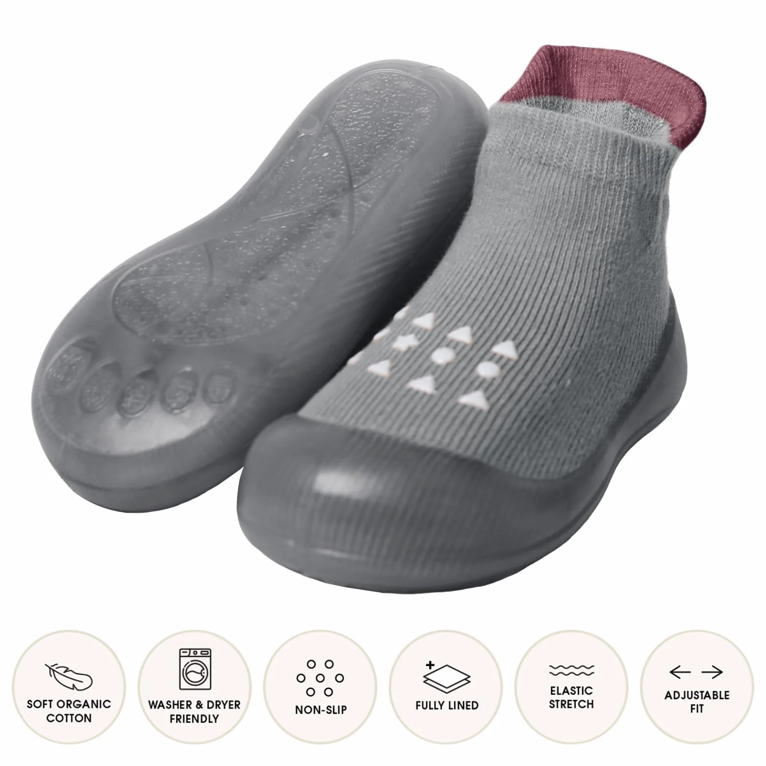 Kapcie dziecięce, skarpetki, buty na pierwsze kroki, antypoślizgowe skarpety unisex dla niemowląt z miękką gumową podeszwą