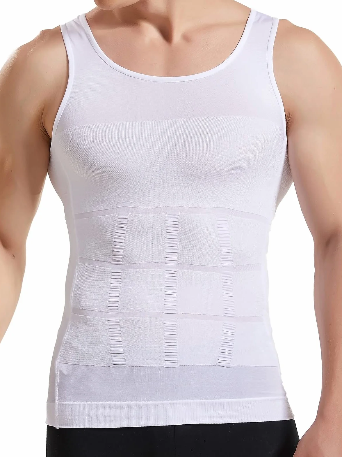 HANERDUN Tank Top Ginekomastia Kompresja Ukrywanie Piersi Mężczyźni Bielizna modelująca Moobs Spłaszcza Cały Brzuch Wyszczula talię i Maska Krzywe