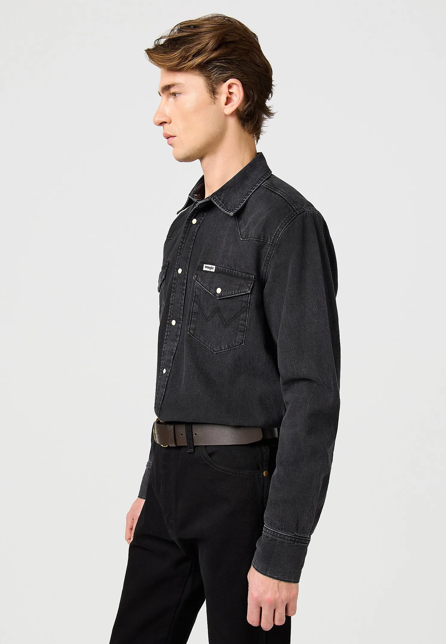 Wrangler Koszulka Mężczyźni Ls Western Shirt (1 w zestawie)