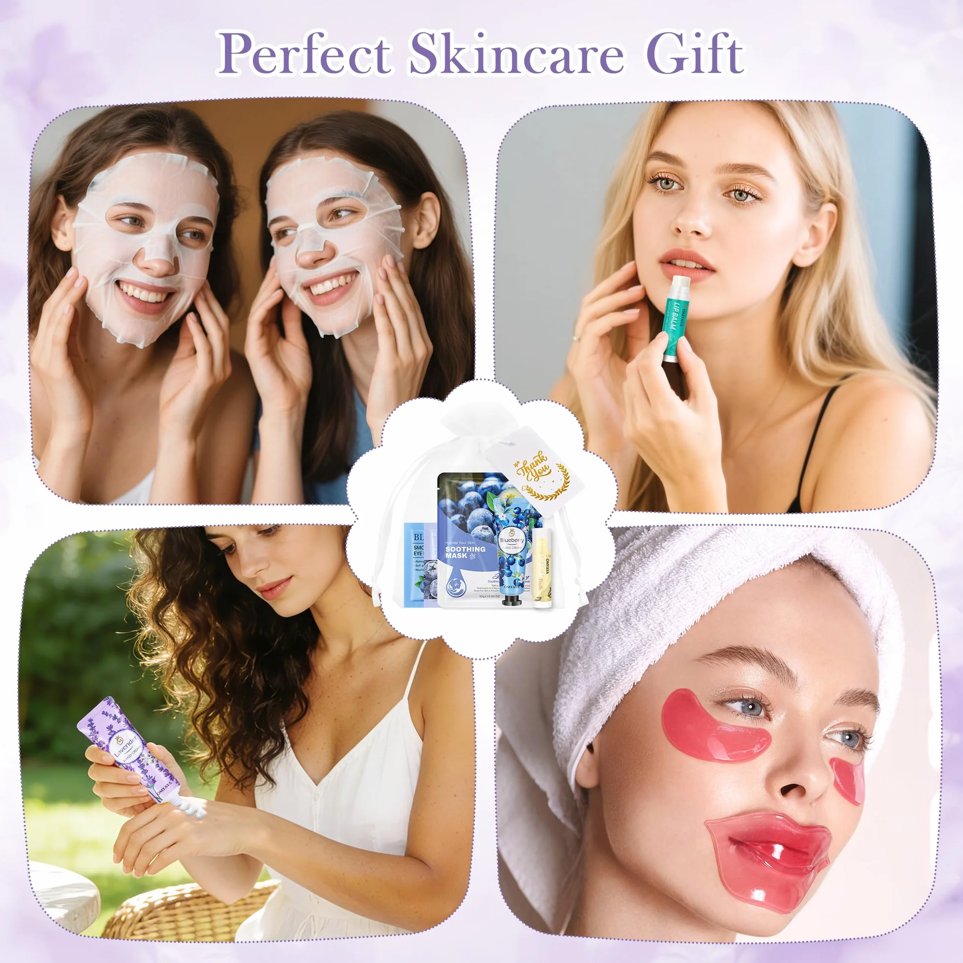 70 sztuk zestaw upominkowy dla kobiet, do pielęgnacji skóry, 10 sztuk akcesoriów do spa Skincare dla dziewcząt, z maseczkami na twarz, kremem do rąk, płatkami pod oczy, maseczkami do ust, balsamem do