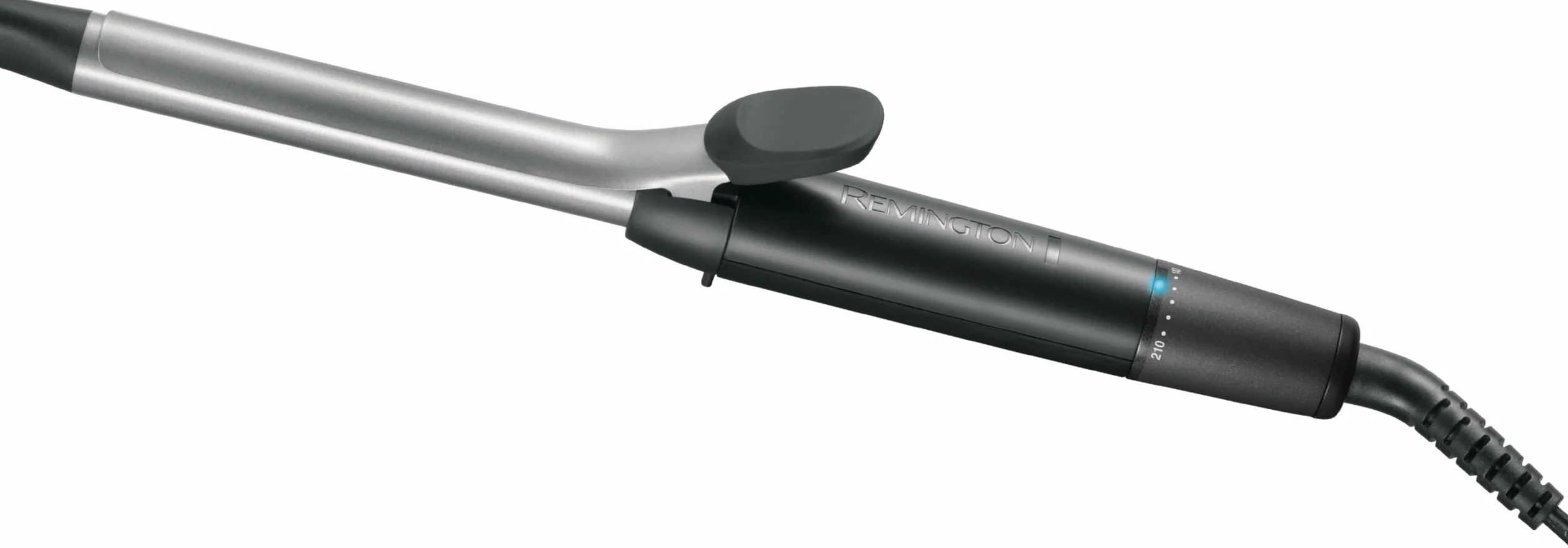 Remington lokówka do włosów, małe loki 19mm, 4-krotna ochrona, antystatyczna ceramiczna powłoka, wyświetlacz cyfrowy do 210°C, z zaciskiem, Pro Sprial Curl CI5519