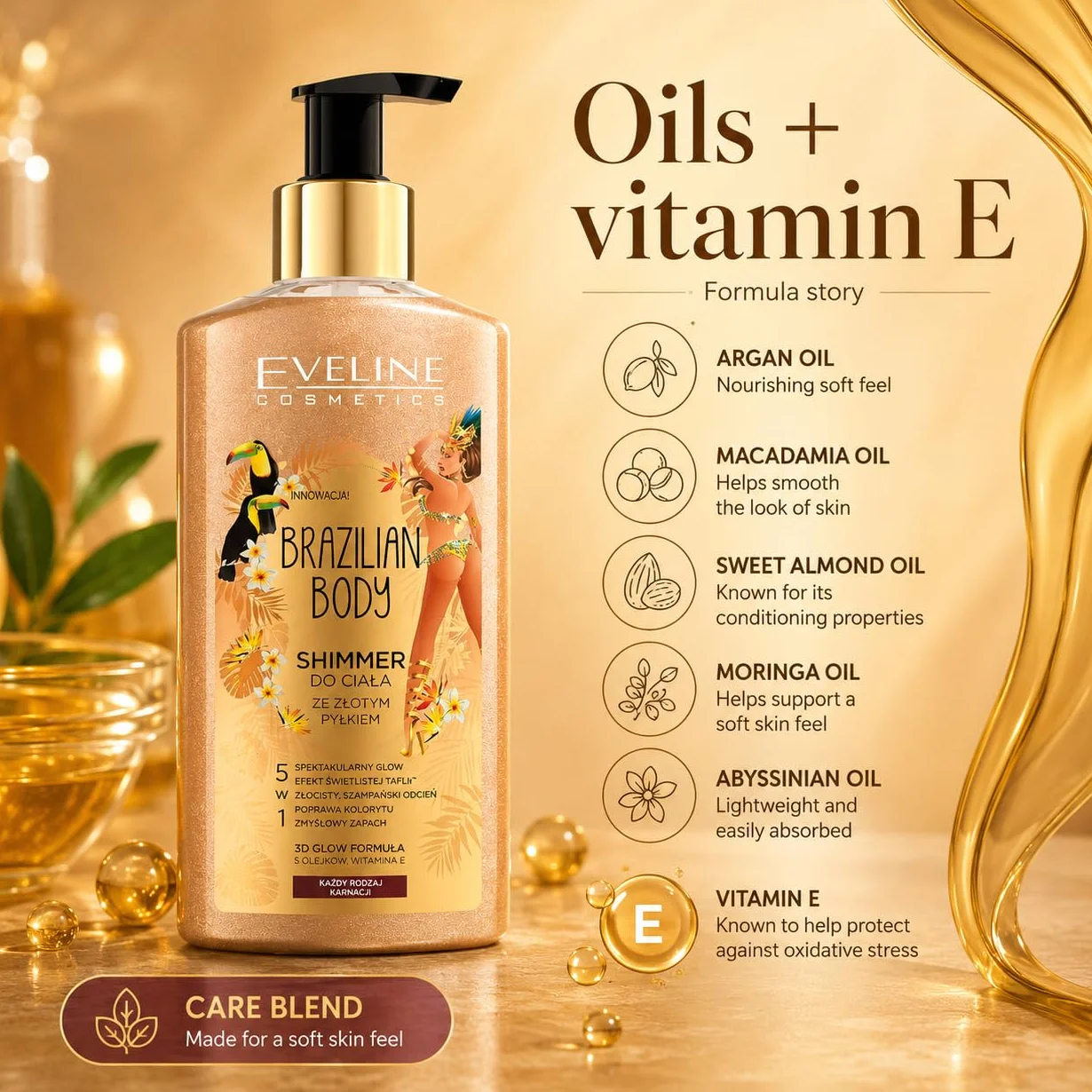 Eveline Cosmetics Brazilian Body Shimmer olejek do ciała
