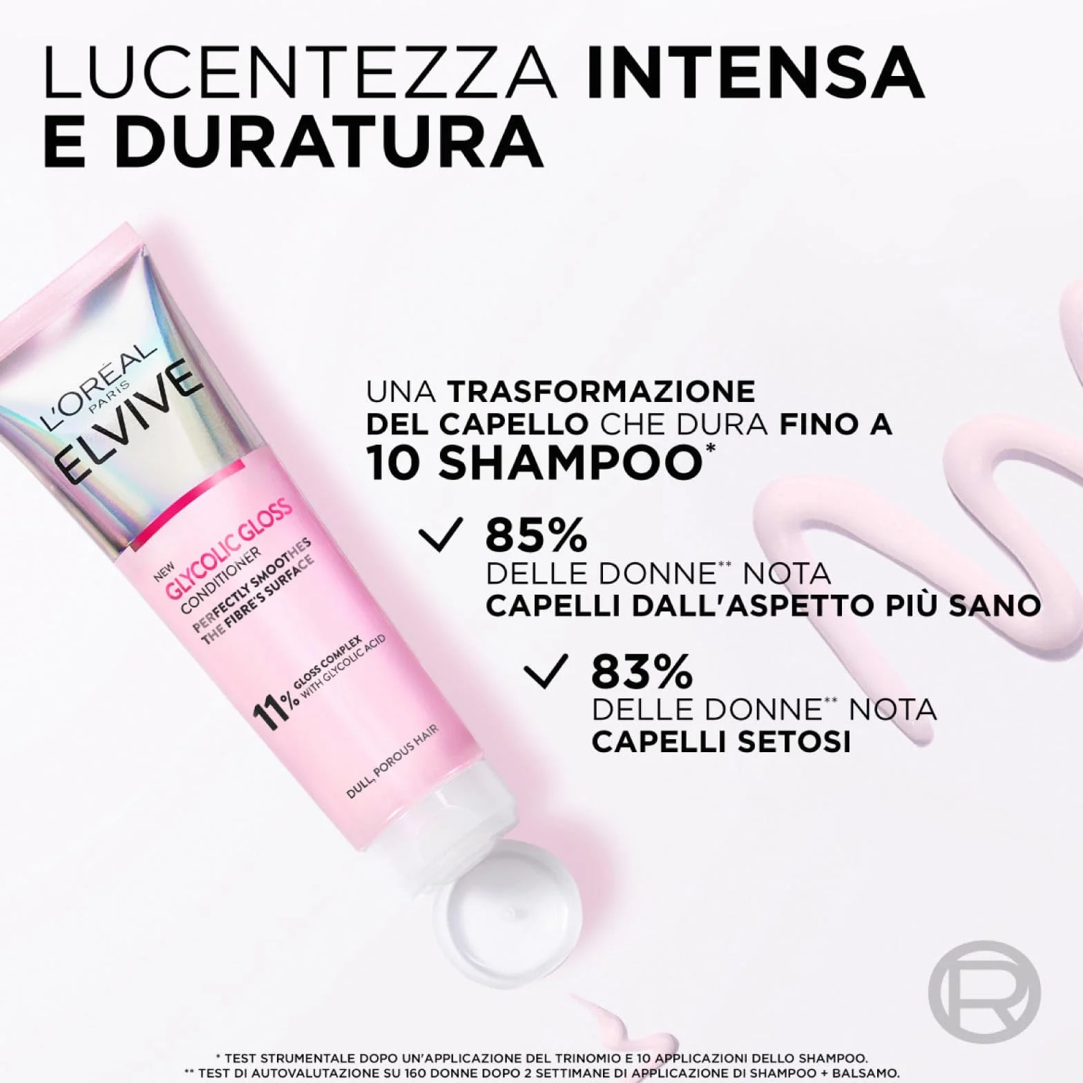 L'Oréal Paris Elseve Elvive Glicolic Gloss odżywka 150 ml szampon 200 ml serum bez płukania 150 ml zabieg laminowania 200 ml zestaw 4 butelki