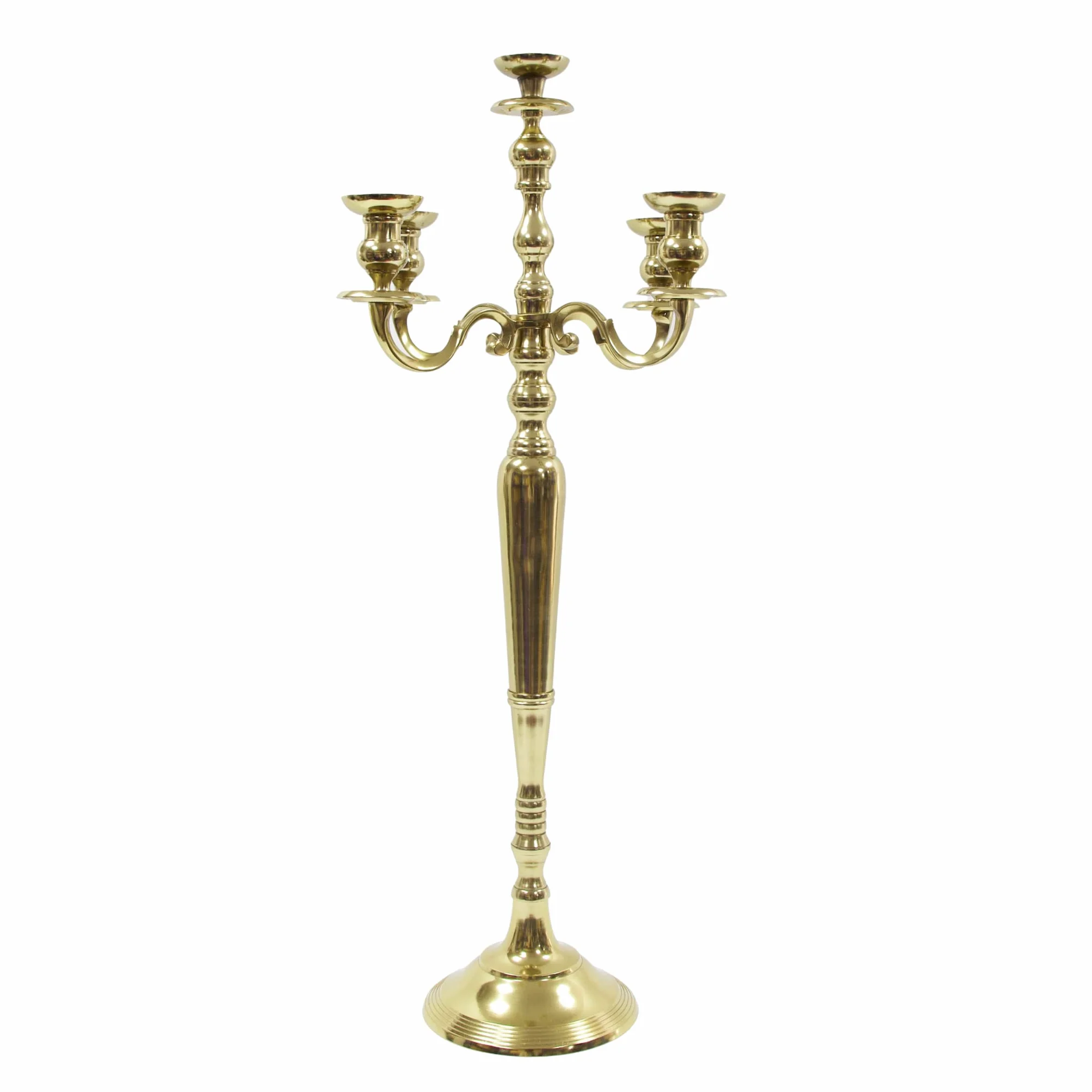Mosiężne wykończenie VENUS CANDELABRA 5 ARM 100 CM ŚWIECZNICA ŚWIECNICA ŚLUBNA CENTRALNA