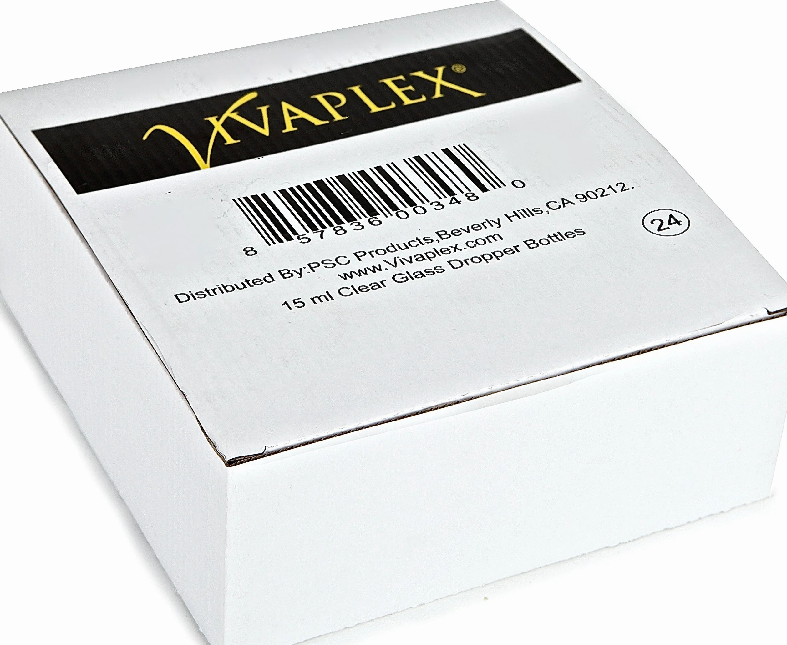 Vivaplex Zestaw 24 szklanych butelek z kroplomierzem 15 ml