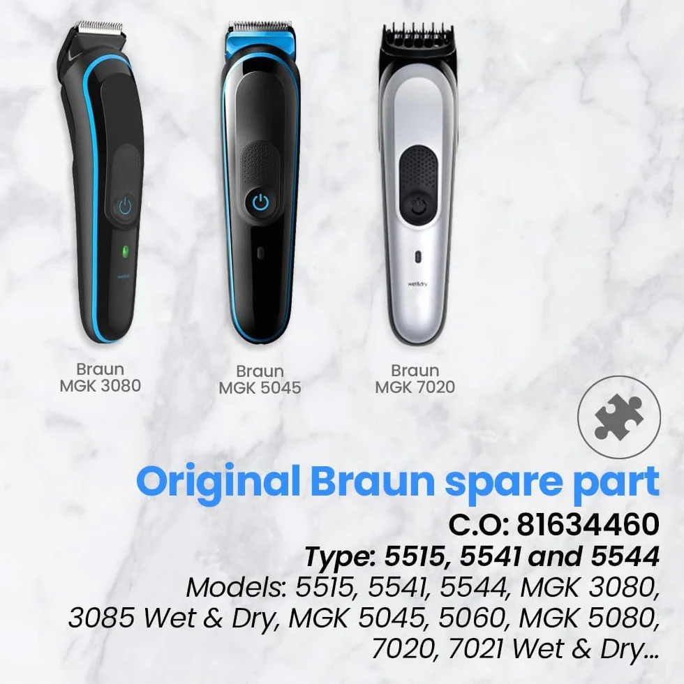 Anakel Home Wymienna głowica do golarki elektrycznej 81634460 kompatybilna z Braun Multi Grooming maszynka do ciała MGK3080, 5515, 5541 i 5544