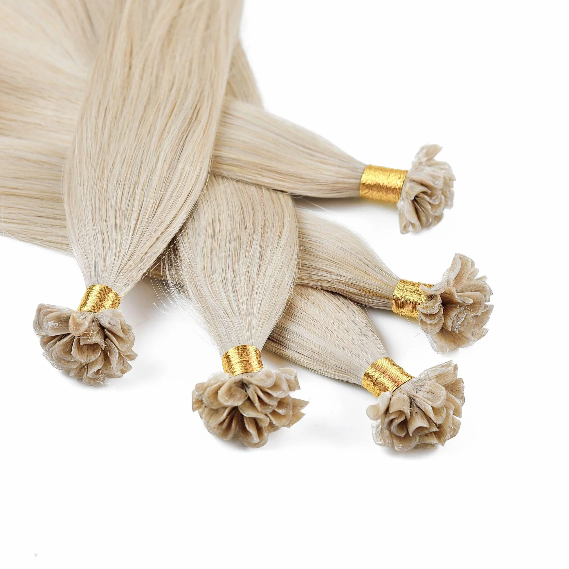 hair2heart Dopinki do włosów z prawdziwych włosów, gładkie - 25 pasemek 0,5 g 30 cm #10/1 jasny blond popielaty