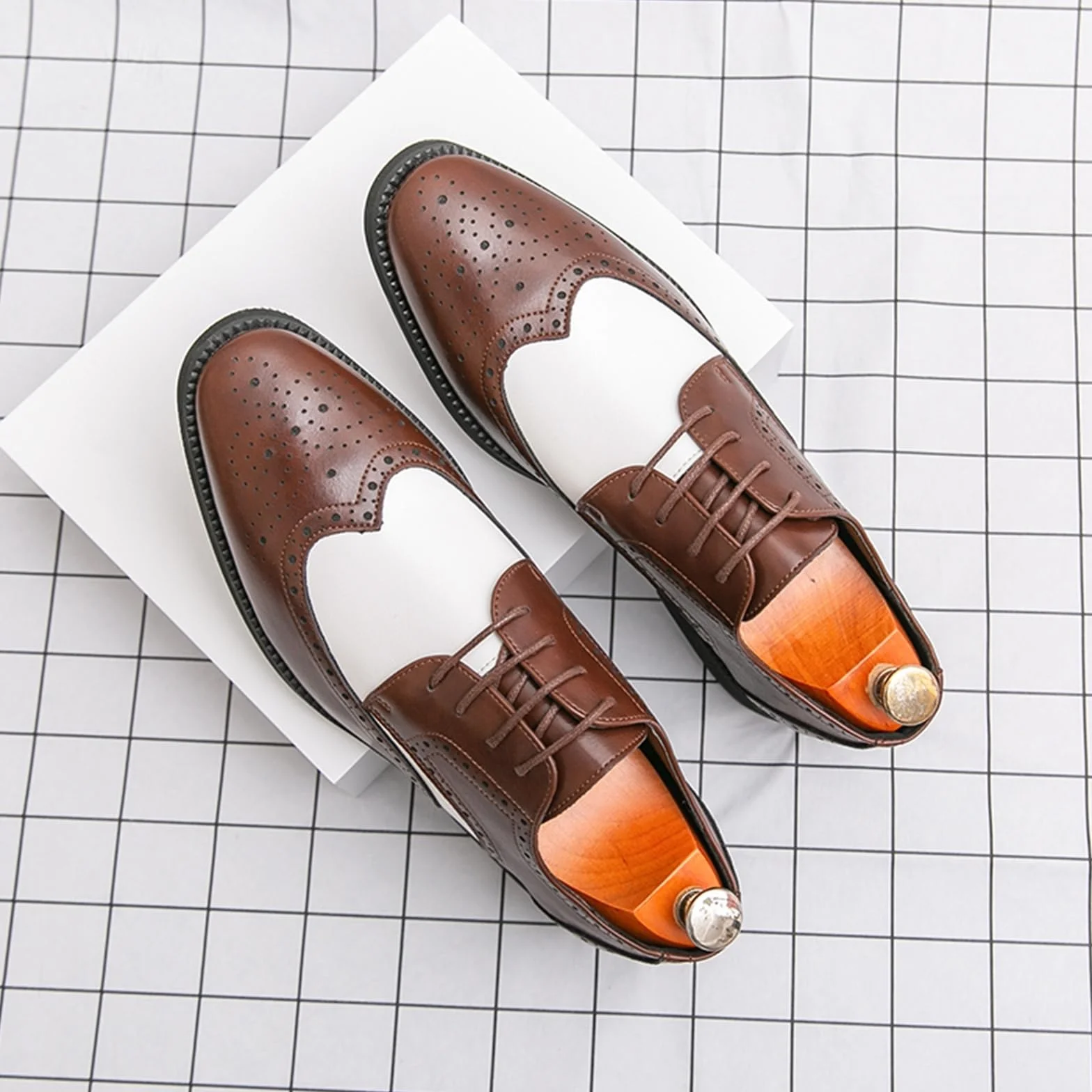 Męska sukienka sznurowane półbuty Fashion Business Oxford buty