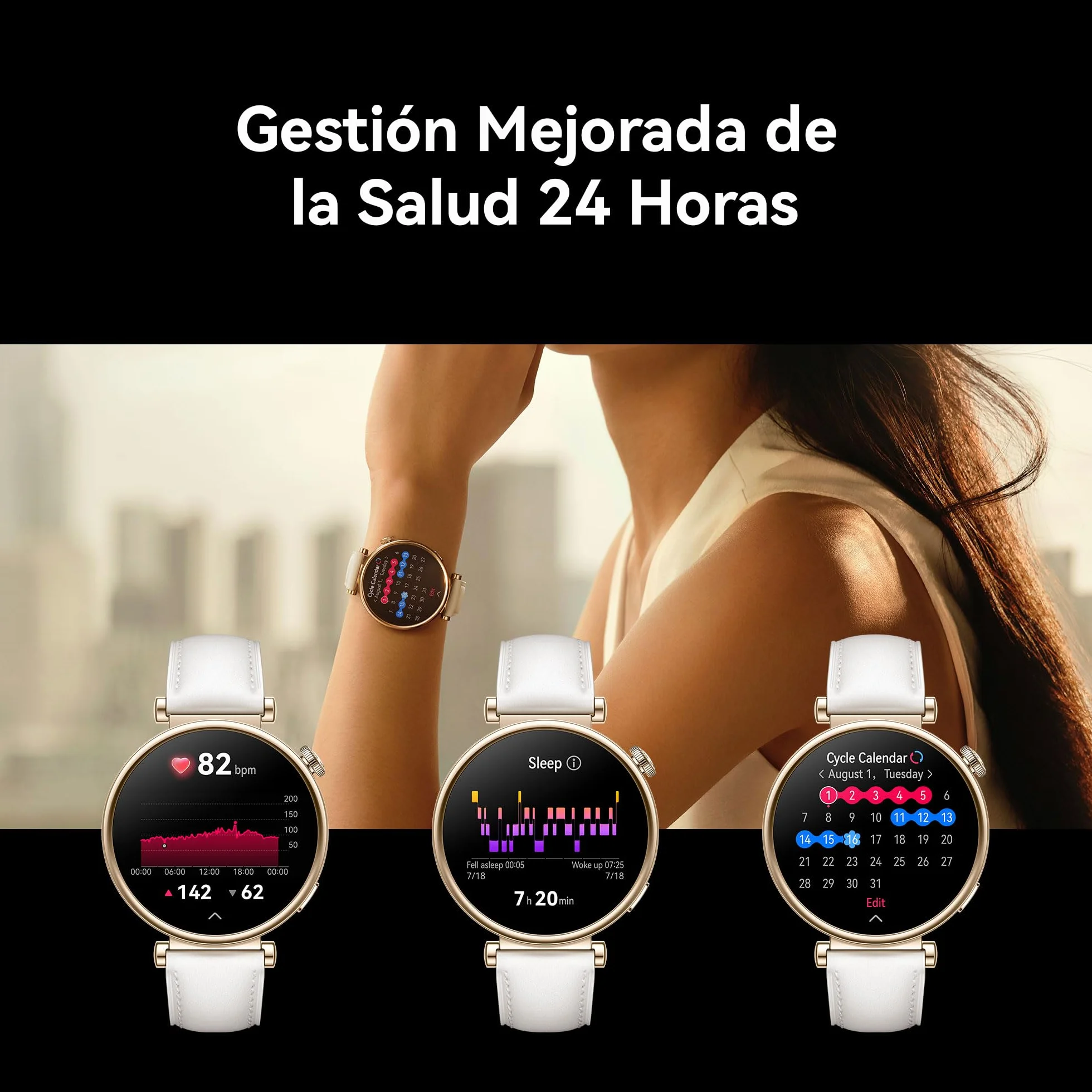 HUAWEI Watch GT 4 41 mm Smartwatch, Do 7 dni pracy na baterii, Kompatybilny z Androidem i iOS, Zarządzanie kaloriami, Monitor pracy serca, SpO2, GPS, Sport, Złoty [PL Version]