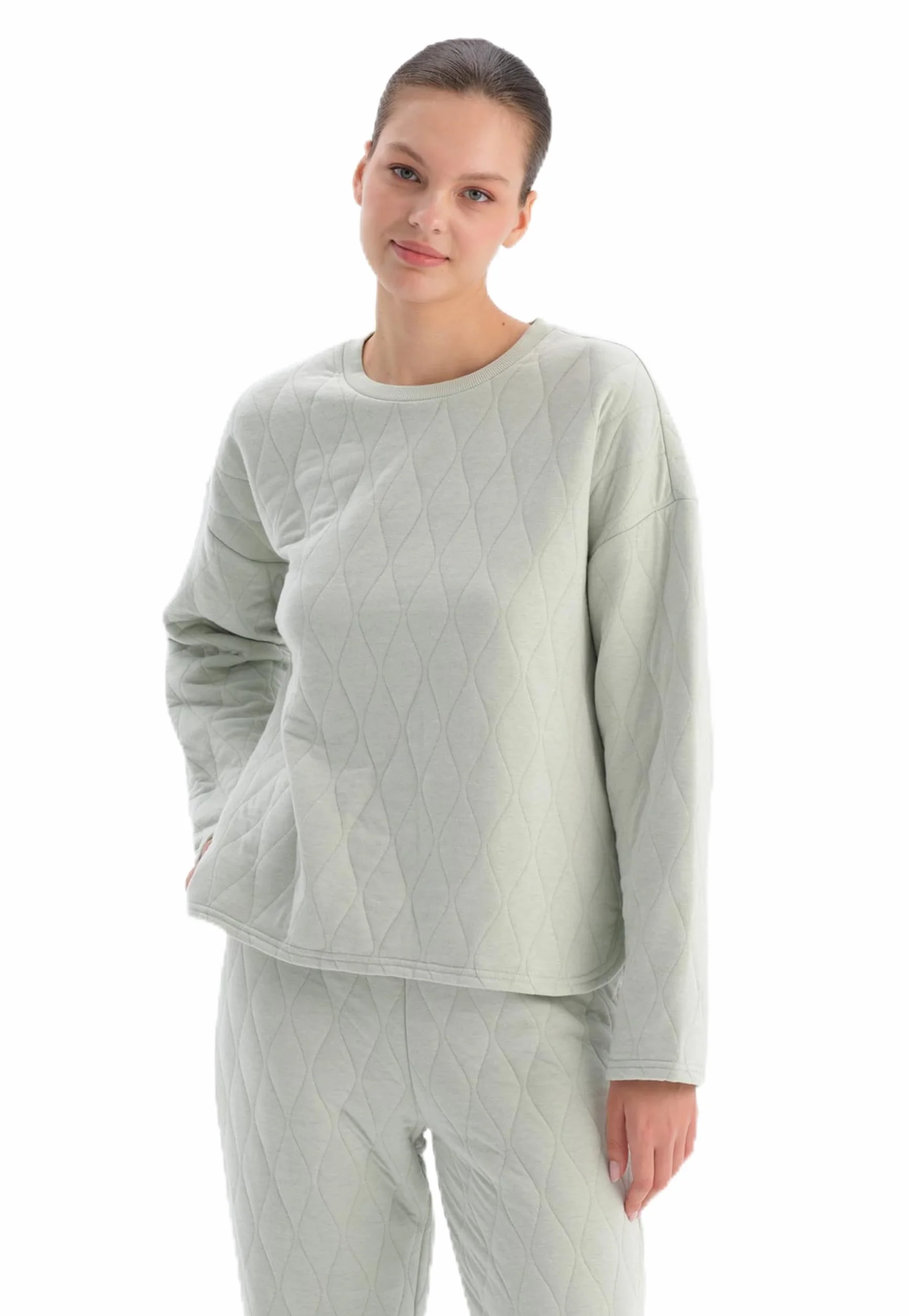 Dagi piżama top Kobiety Quilted Pajama Top