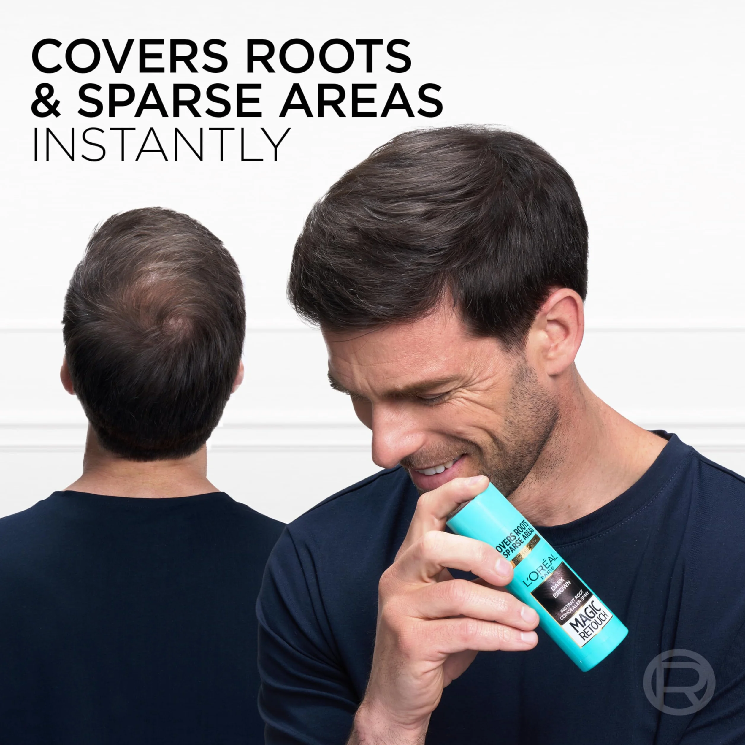 L'Oréal Magic Retouch Instant Root korektor w sprayu, idealny do odświeżania szarych korzeni, 75 ml, kolor: brązowy mahoniowy