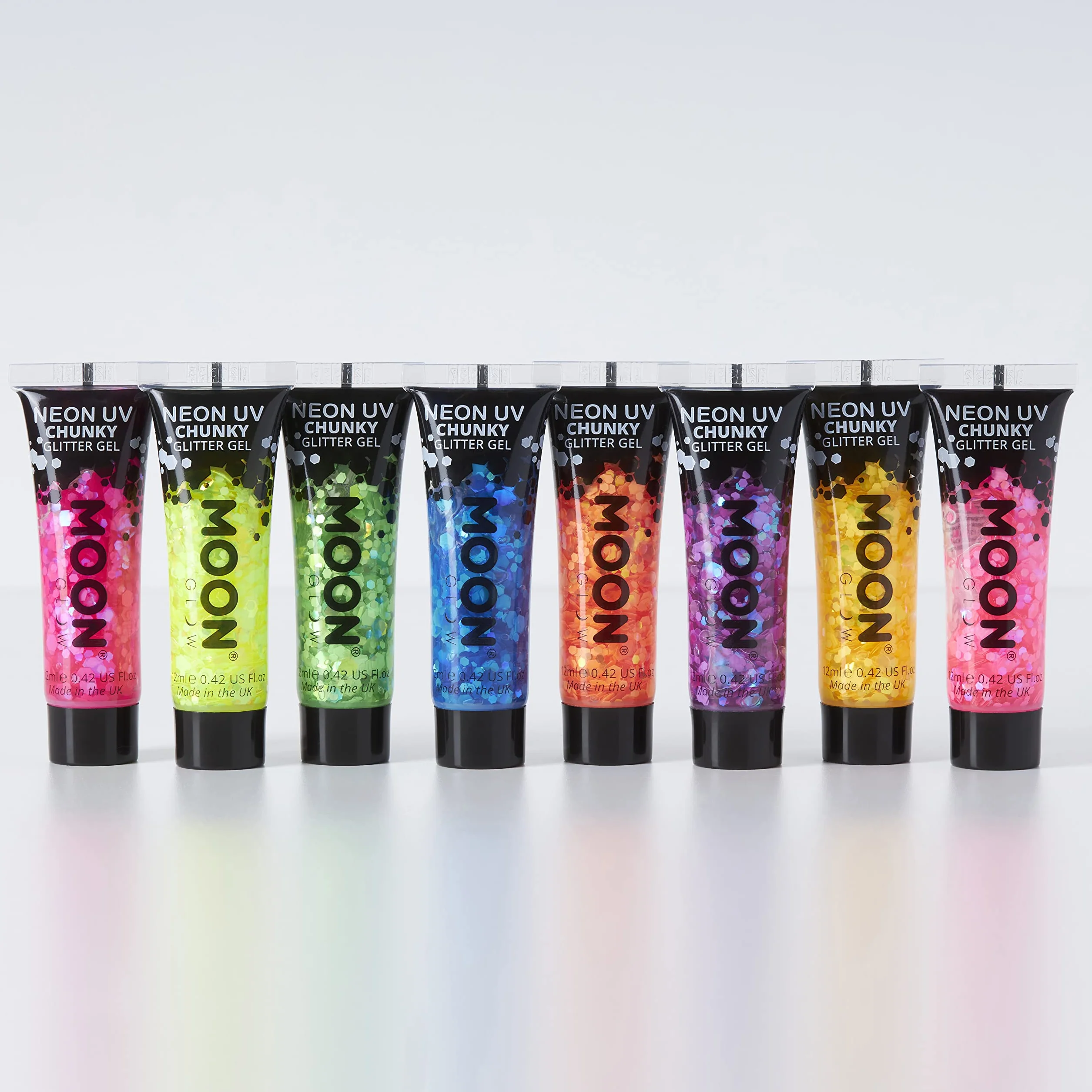 Moon Glow - Neon UV Chunky Glitter Gel, Purple, 12ml Single