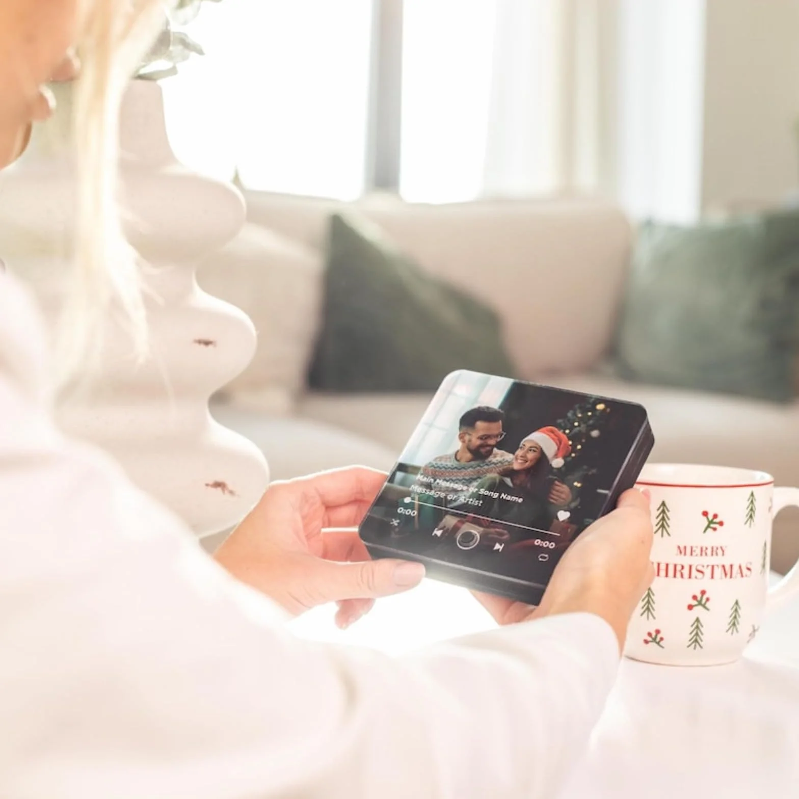 Spersonalizowane magnesy na lodówkę z muzyką, tablica Spotify, spersonalizowane zdjęcie i może odtwarzać utwory, muzykę, magnesy na lodówkę, miłośnika muzyki, Boże Narodzenie, rocznica, dzień