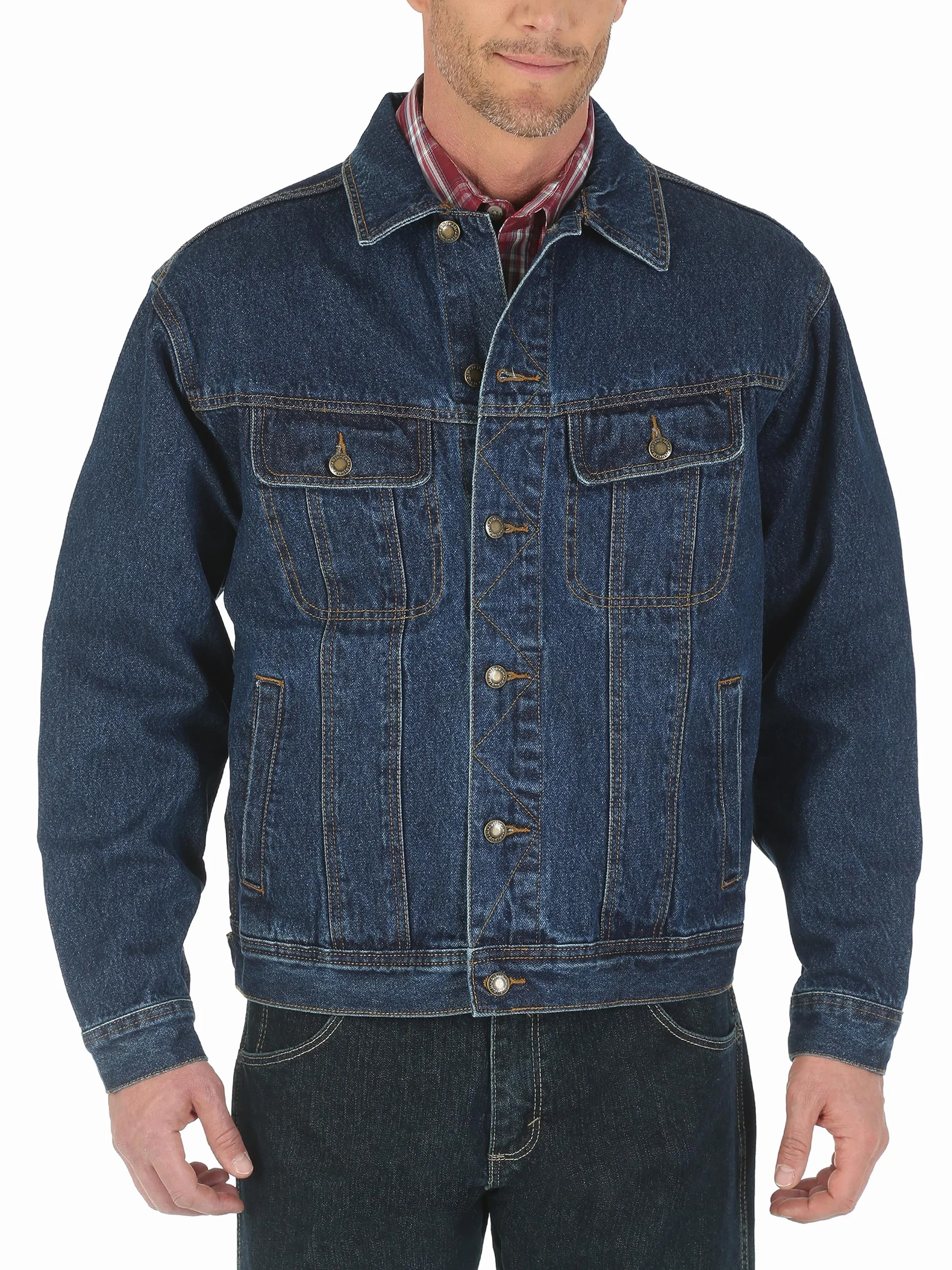 Wrangler Mężczyźni Rugged Wear Kurtka, Niebieski, L